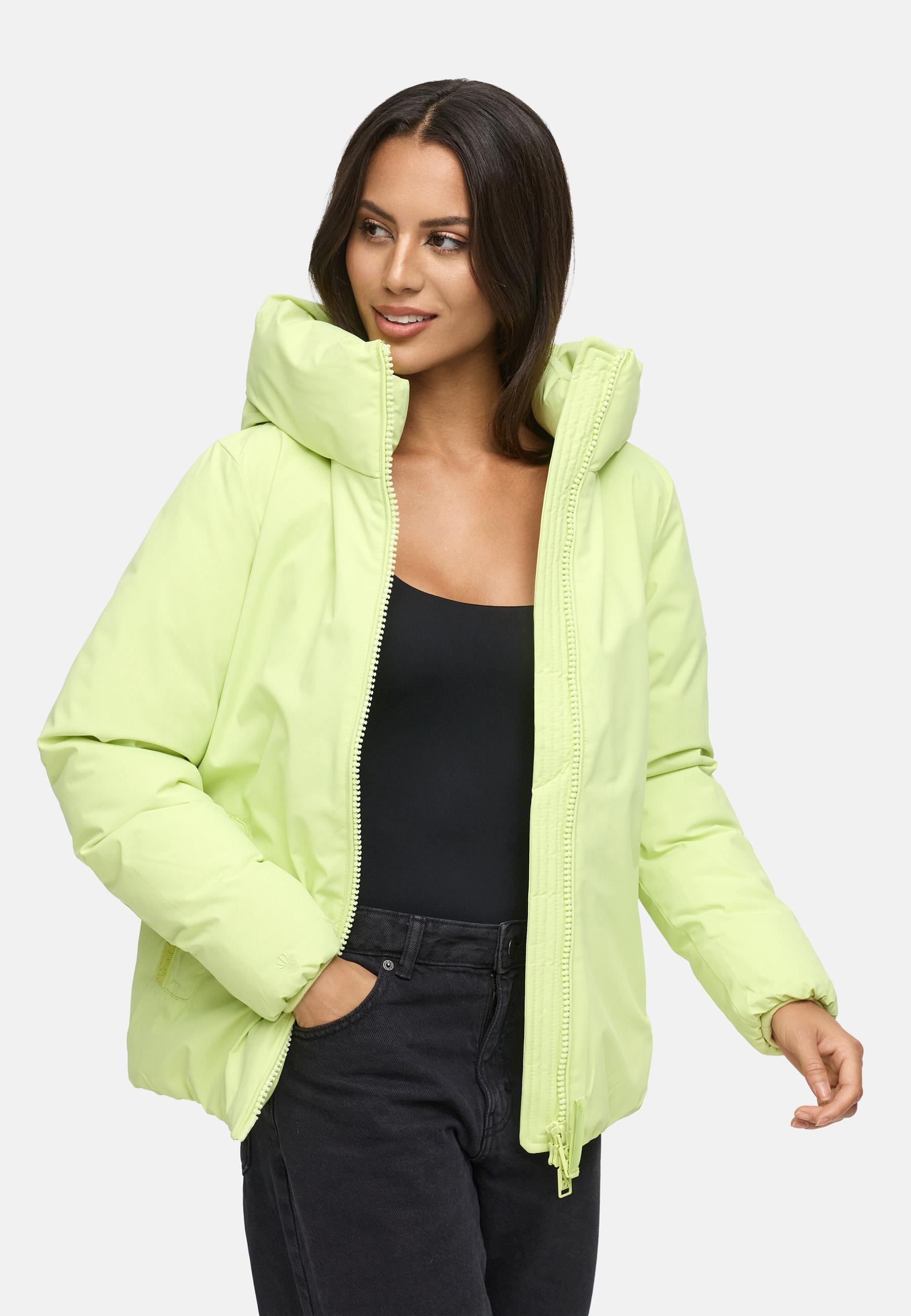 Navahoo Winterjacke »Blütenlicht 14«, mit Kapuze, Warme Damenjacke mit hohem Kragen