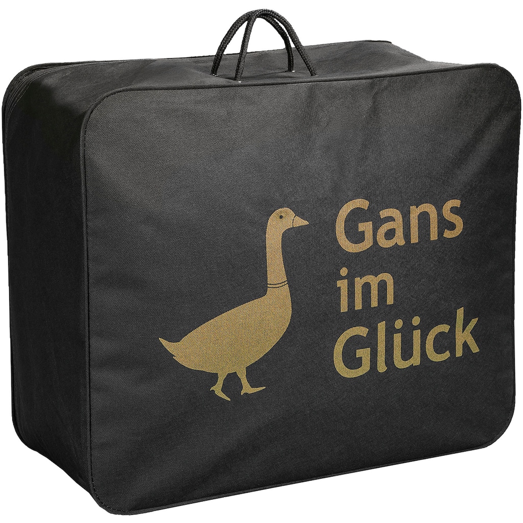 Gans im Glück Baumwollbettdecke »Gans Im Glück, Allergiker geeignet (Hausstauballergiker)«, normal, Füllung 100% Polyester, Bezug 100% Baumwolle, (1 St.)