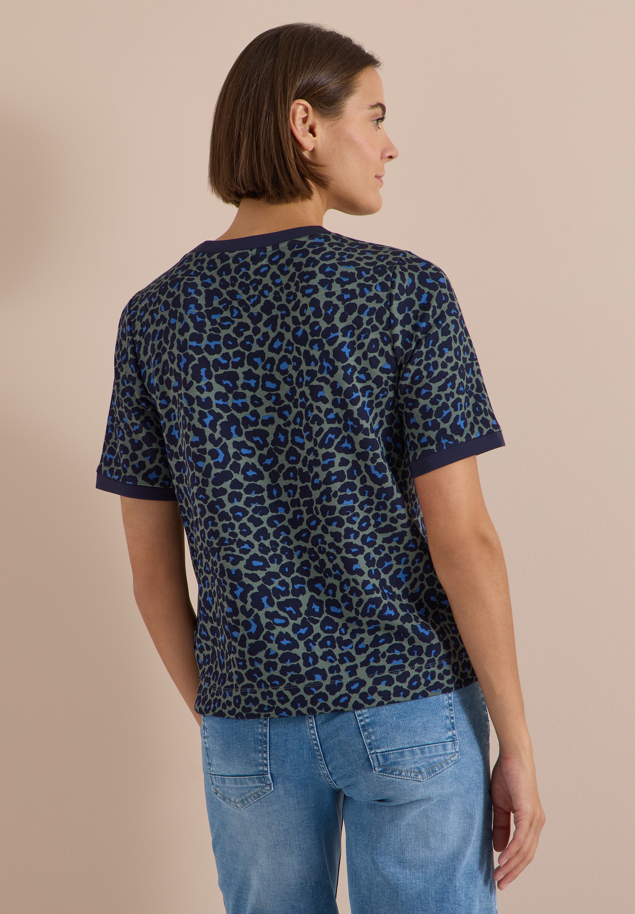 Cecil Rundhalsshirt mit Leomuster