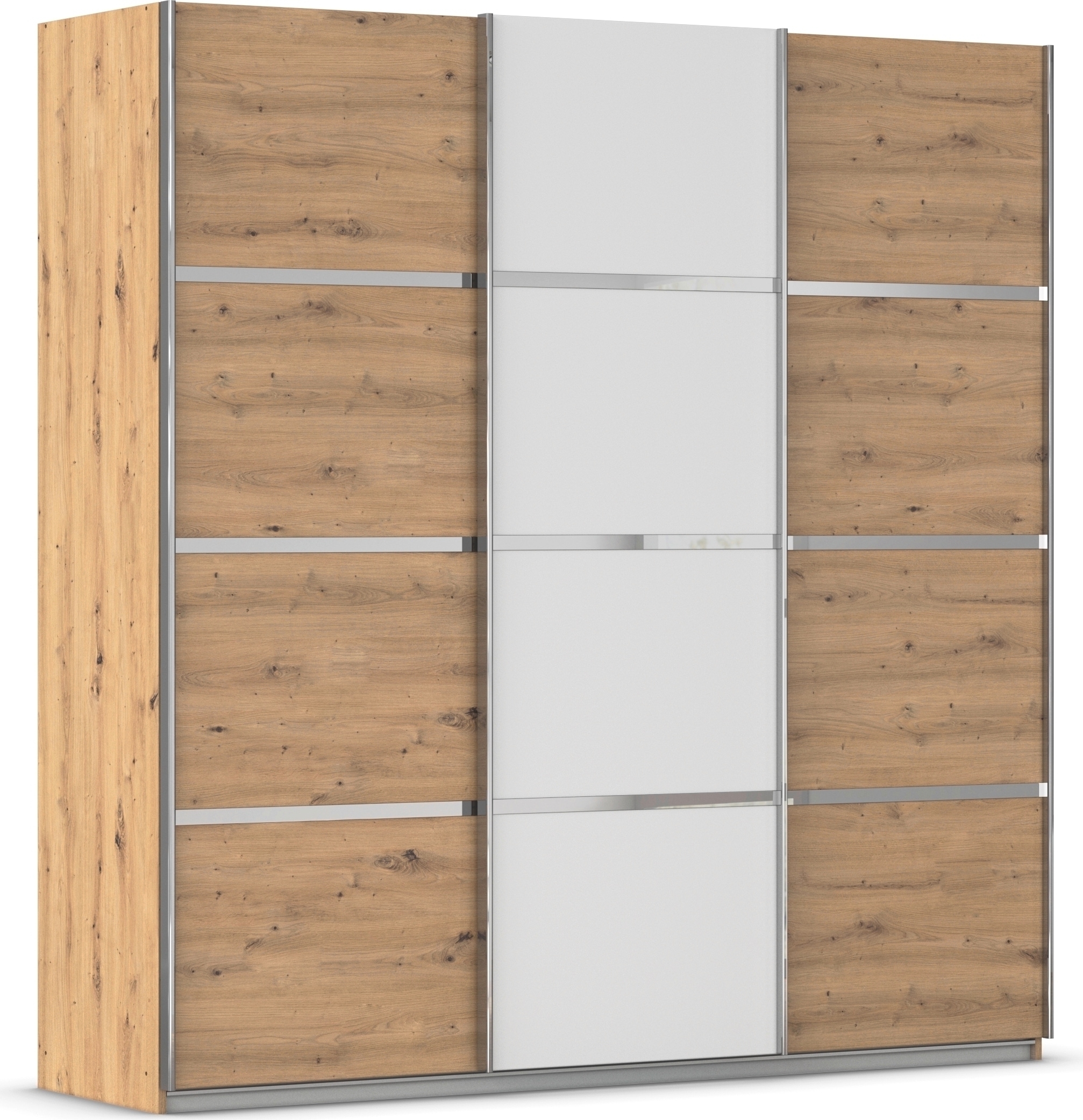OTTO home Kleiderschrank "Mehrzweckschrank Aktenschrank Möbel Mietswohnung Schlafzimmer AVOLA" 3 verschiedene Ausstattungen BASIC/CLASSIC/PREMIUM (inkl. SOFT-CLOSE), mit eleganten Zierleisten in Chrom, Schwarz oder Weiß MADE IN GERMANY