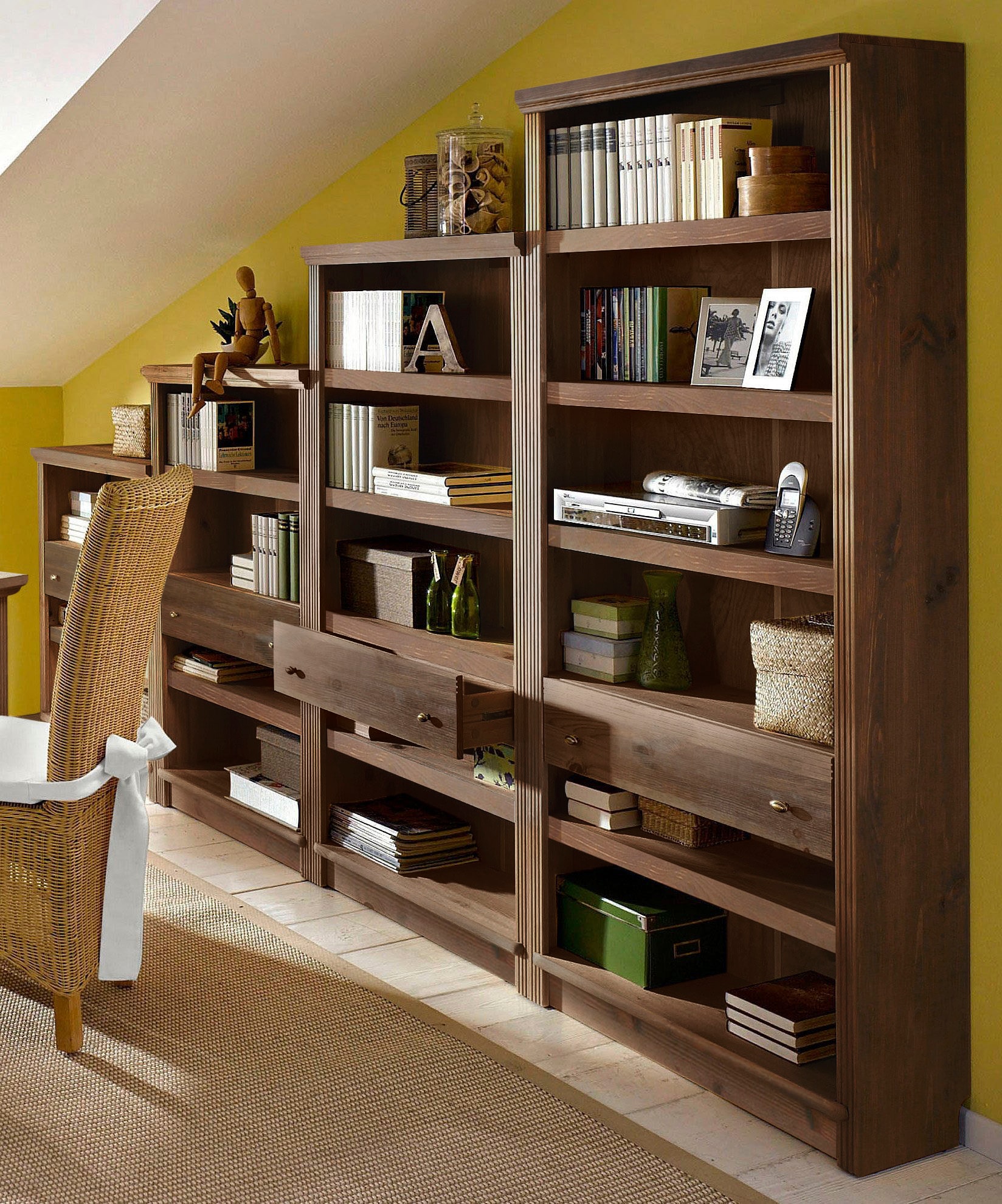 Schublade HOME AFFAIRE, B:76cm, braun, Massivholz, Schubladen, "Soeren", aus massiver Kiefer, FSC-zertifiziert