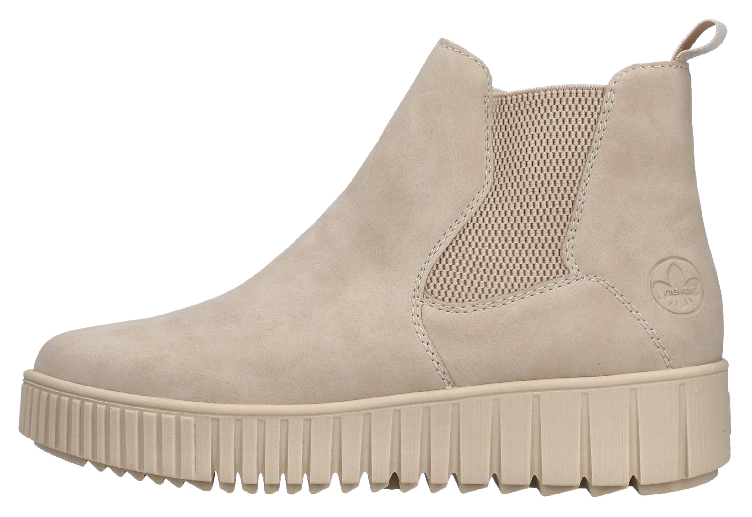 Rieker Winterboots, Chelseaboots, Plateausneaker, Stiefelette, Reißverschluss und Stretch