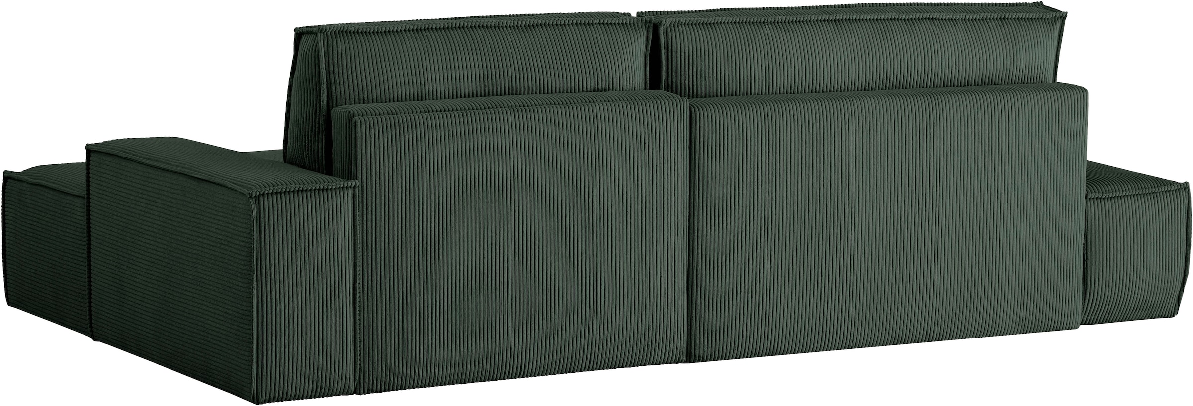 Home affaire Ecksofa »SHERWOOD, Schlafsofa in L-Form offen (275cm), Cord, Leinenoptik«, Schlaffunktion und Bettkasten, Kedernaht, hoher Sitz- & Liegekomfort