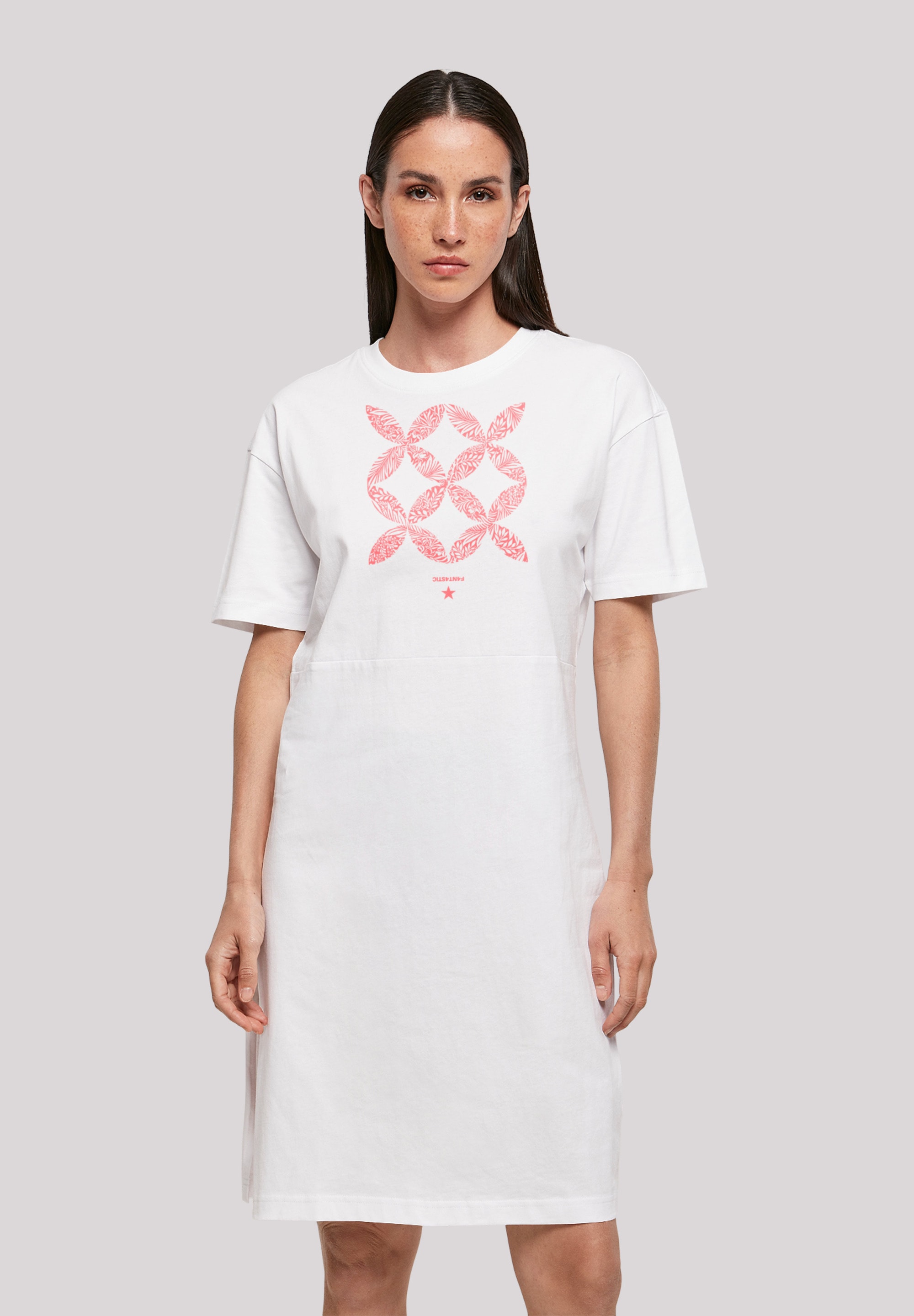 F4NT4STIC Shirtkleid »Blumenmuster Coral«, Print