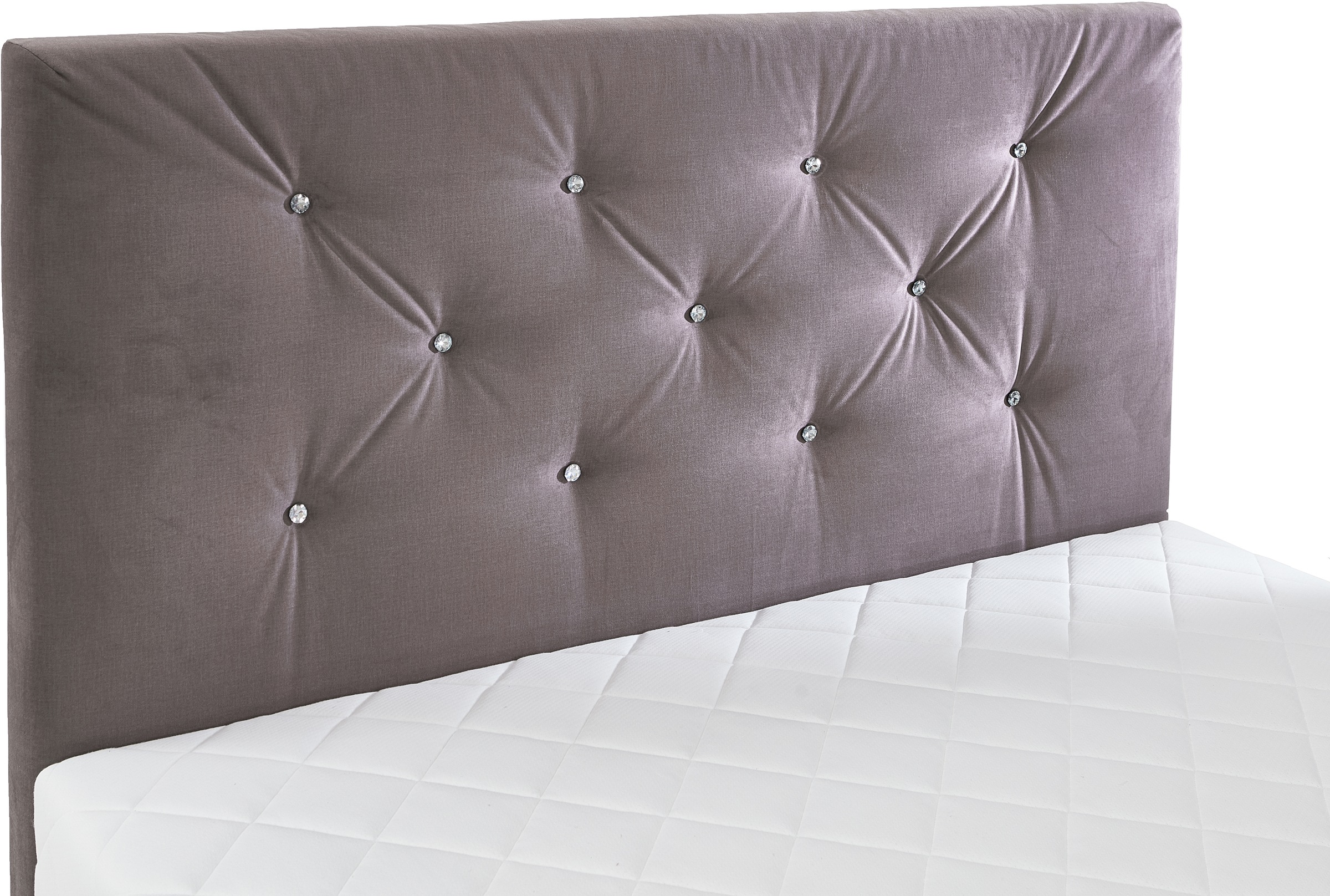 ATLANTIC home collection Boxbett »CELIA im hochwertiger Samtoptik«, mit Taschen-Federkernmatratze, Bettkasten und Strass-Steinen