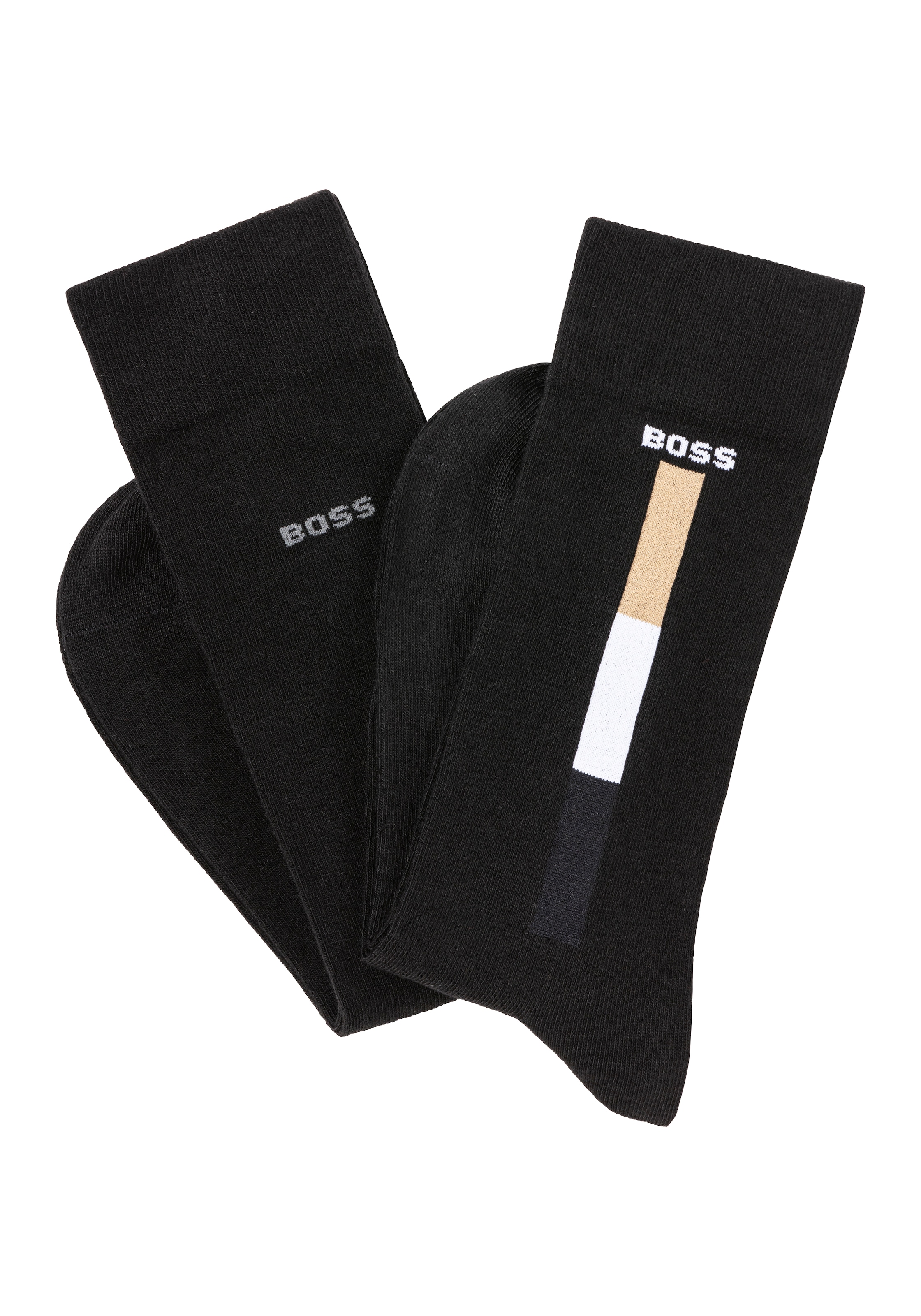 BOSS Businesssocken, (Packung, 2 Paar), mit Kontrasteinsätzen günstig online kaufen