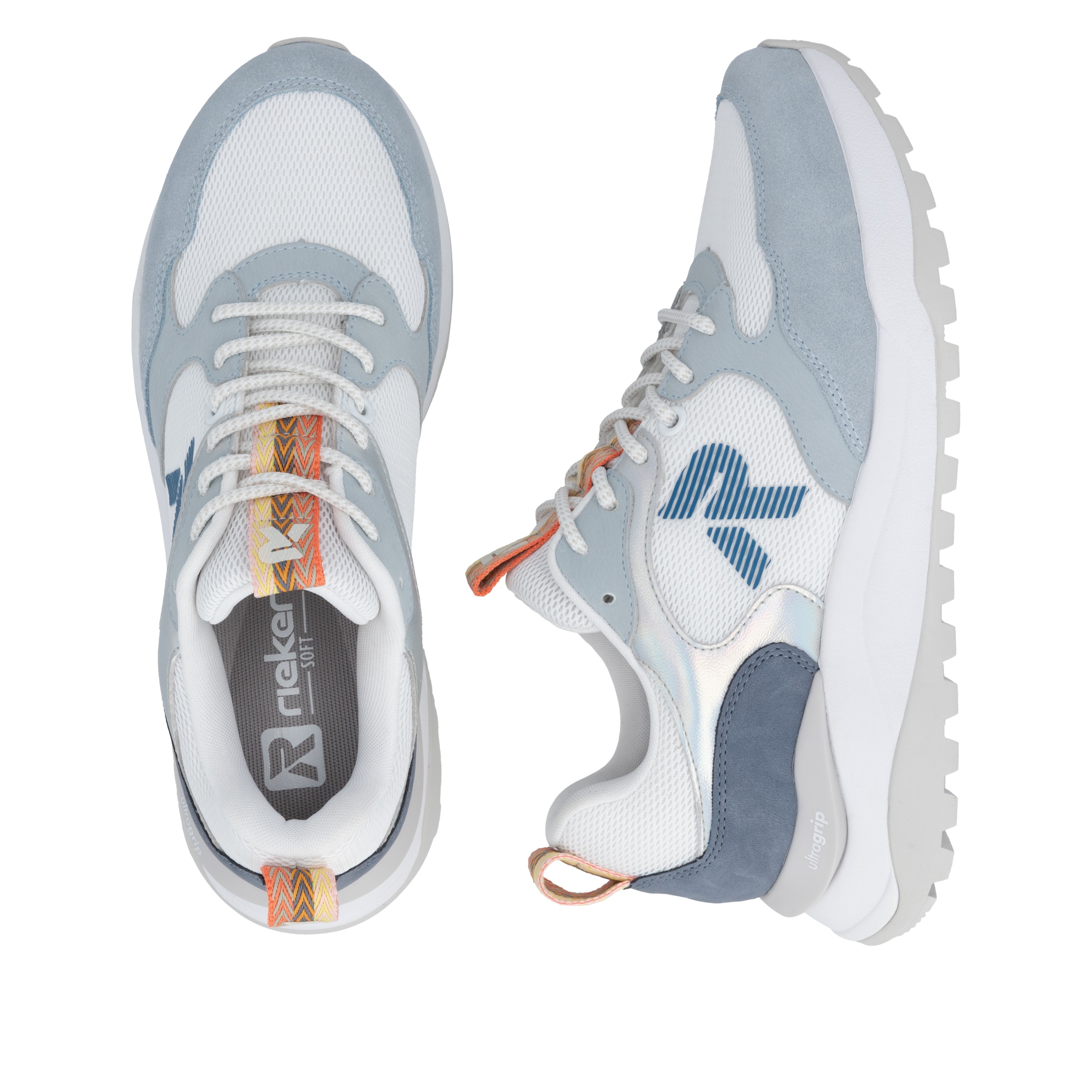 Thumbnail - RIEKER Sport Keilsneaker Schnürschuh, Freizeitsneaker, Halbschuh mit gepolstertem Schaftrand