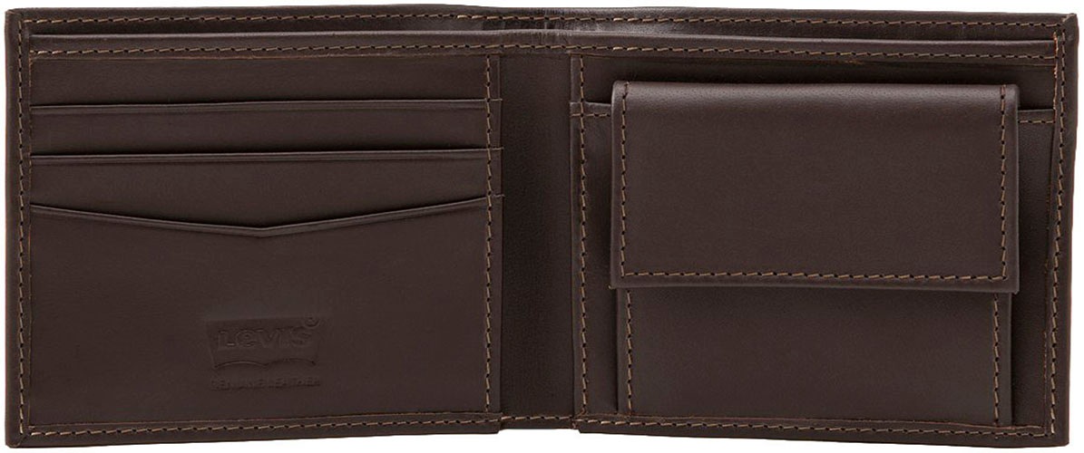 Levi's® Geldbörse »LEVI'S® CASUAL CLASSICS HUNTE COIN BIFOLD - BATWIN« im praktischem Format Geldbeutel Portemonnaie Herrenbörse Leder