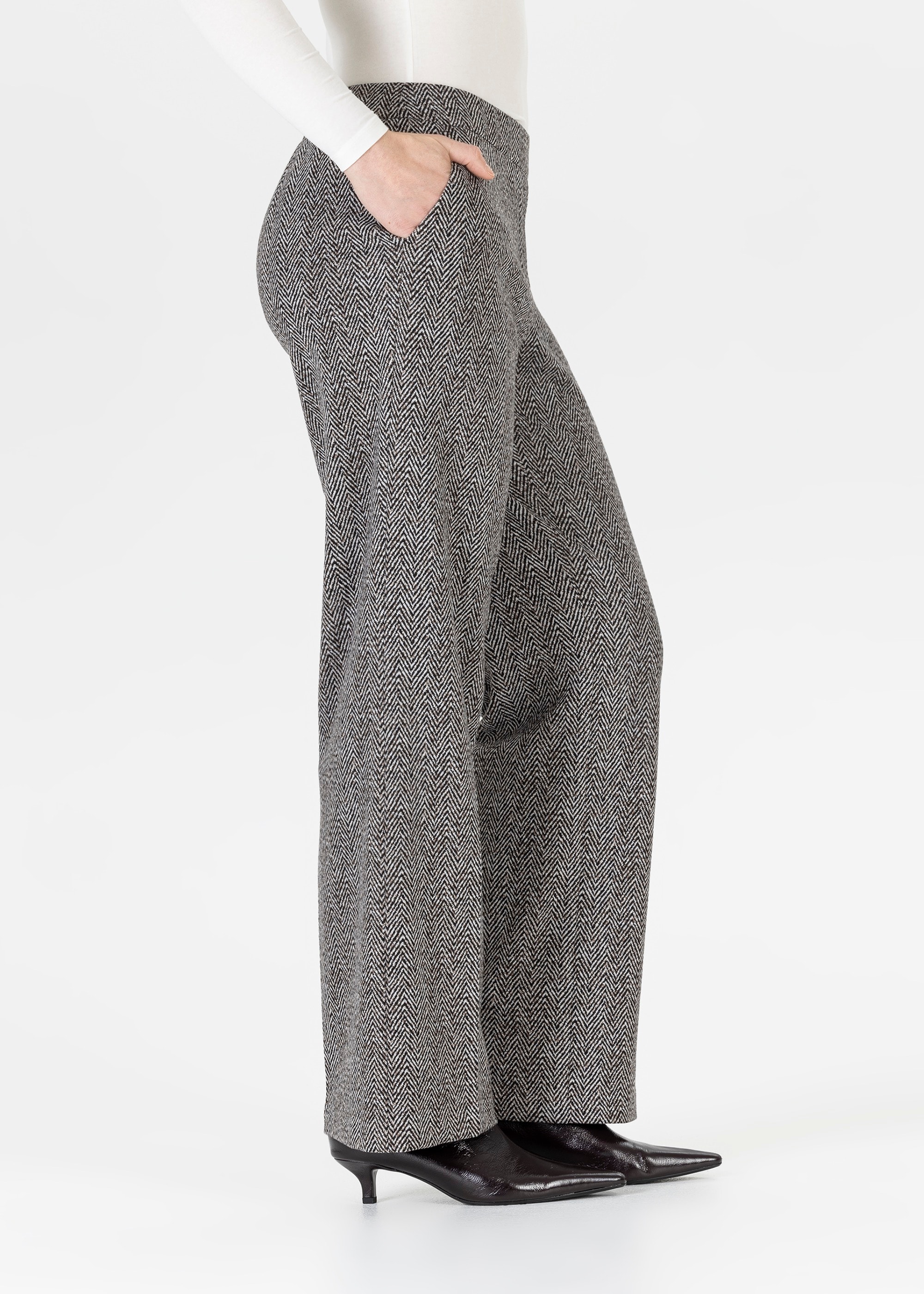 Stehmann Stoffhose »Flanna«  mit Fischgrätmuster