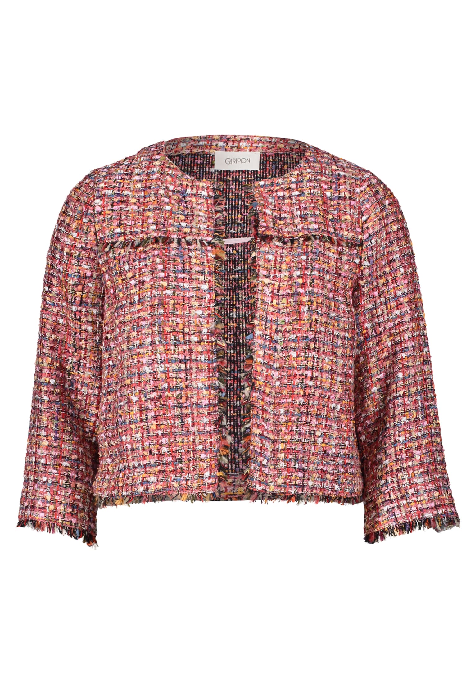 Cartoon Jackenblazer »Cartoon Damen Tweedblazer mit Fransen«, Fransen