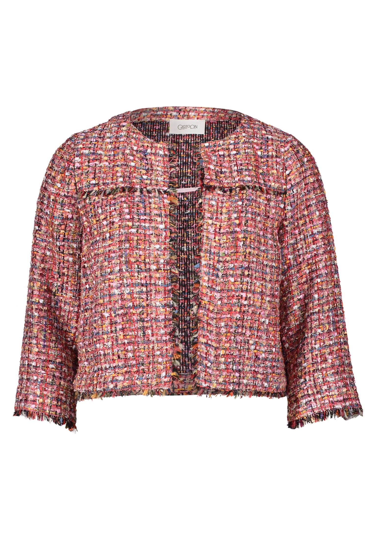 Cartoon Jackenblazer "Cartoon Damen Tweedblazer mit Fransen", Fransen günstig online kaufen