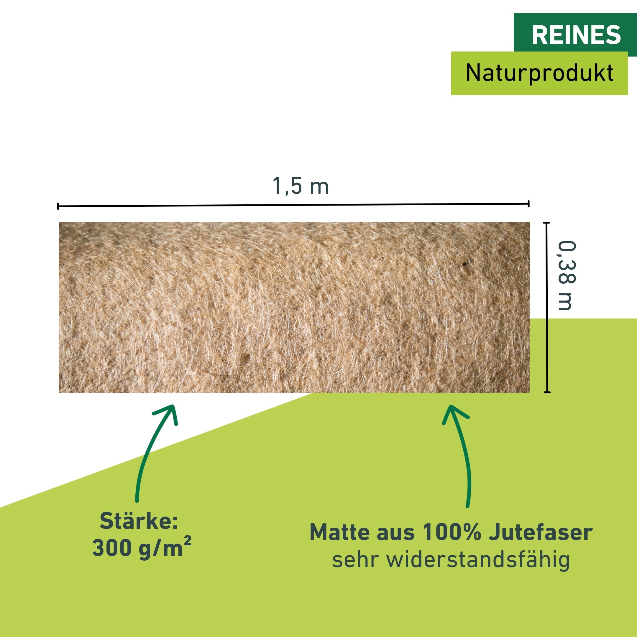 Windhager Winterschutzvlies »Jute, Frostschutz Vliesmatte für Pflanzen« 1 Stk. tlg. Kälteschutz Thermovlies, 0,38 x 1,5 m, natur