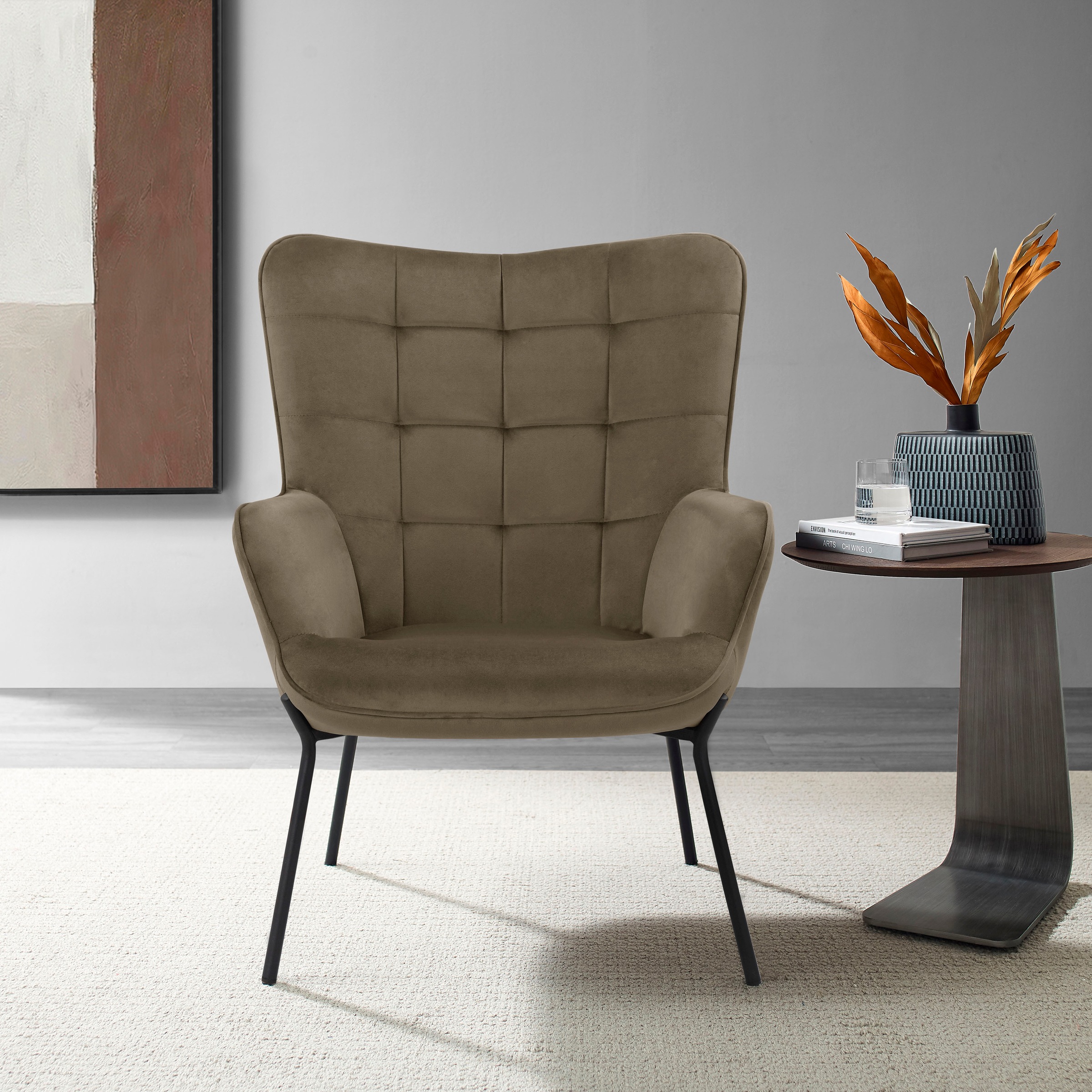 OTTO home Loungesessel "Luukas, Ohrensessel mit Metallbeinen," 1 Stk. tlg. günstig online kaufen