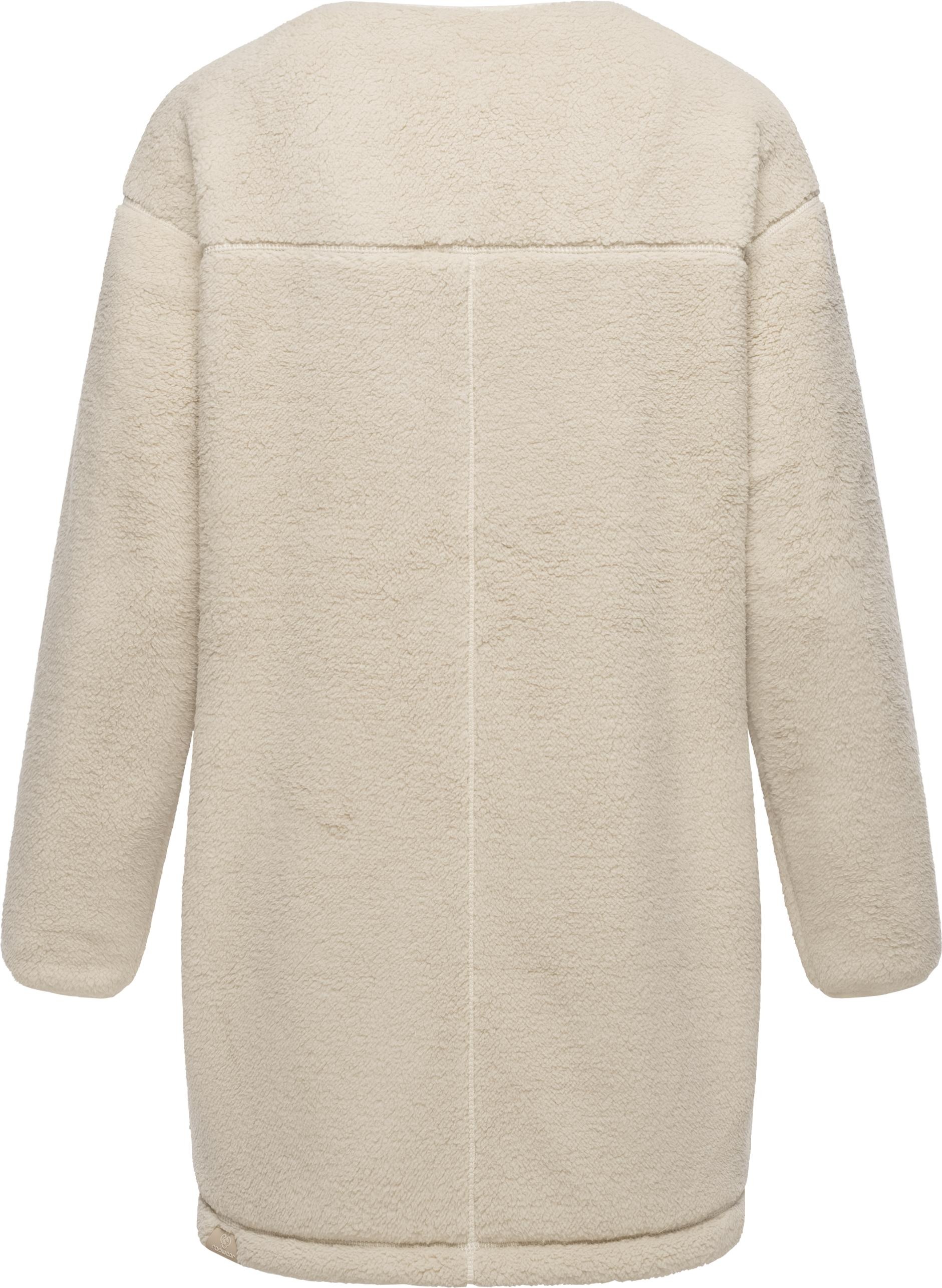 Ragwear Plüschjacke »Fouzy«, ohne Kapuze, flauschige Übergangsjacke aus kuschligem Teddyfleece