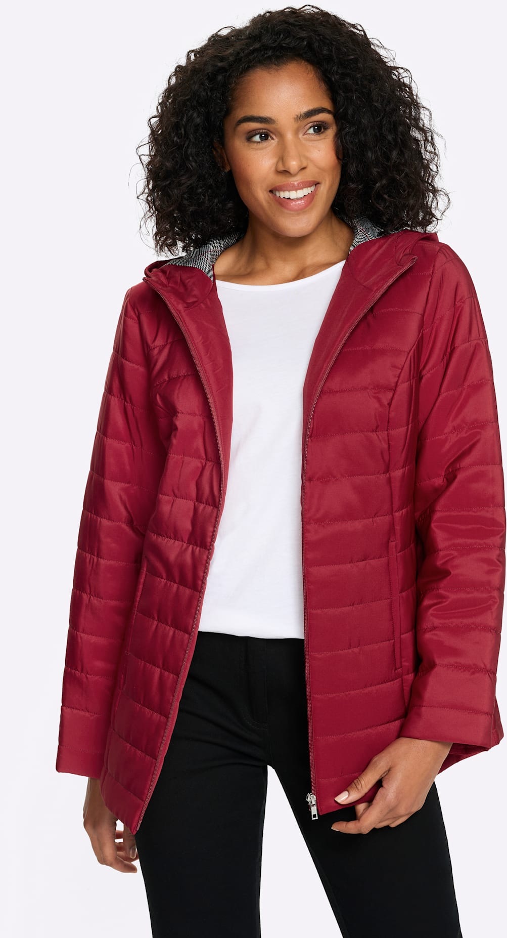 Classic Basics Steppjacke mit Kapuze