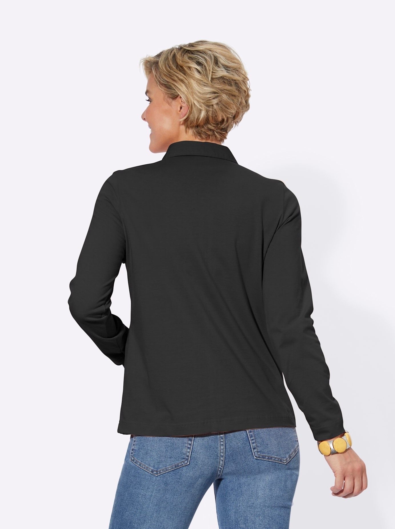 Thumbnail - Casual Looks Langarm-Poloshirt "Poloshirt", (1 tlg.)