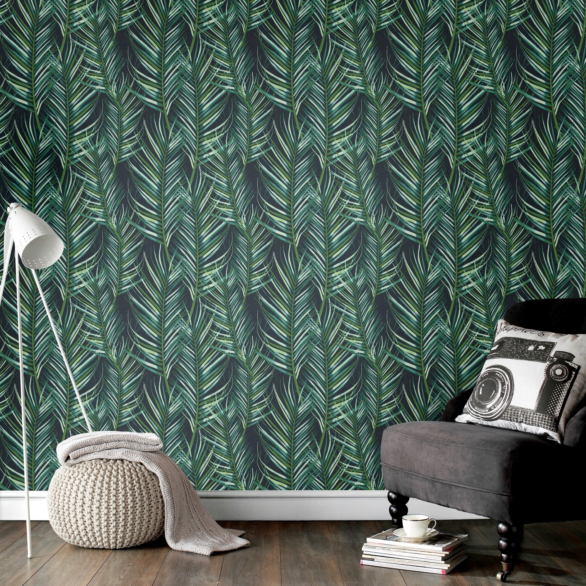 Superfresco Easy Vliestapete »Palm Blätter - Grün«, FSC® zertifiziert, mit lebhaftem Druck, 10 Meter Länge