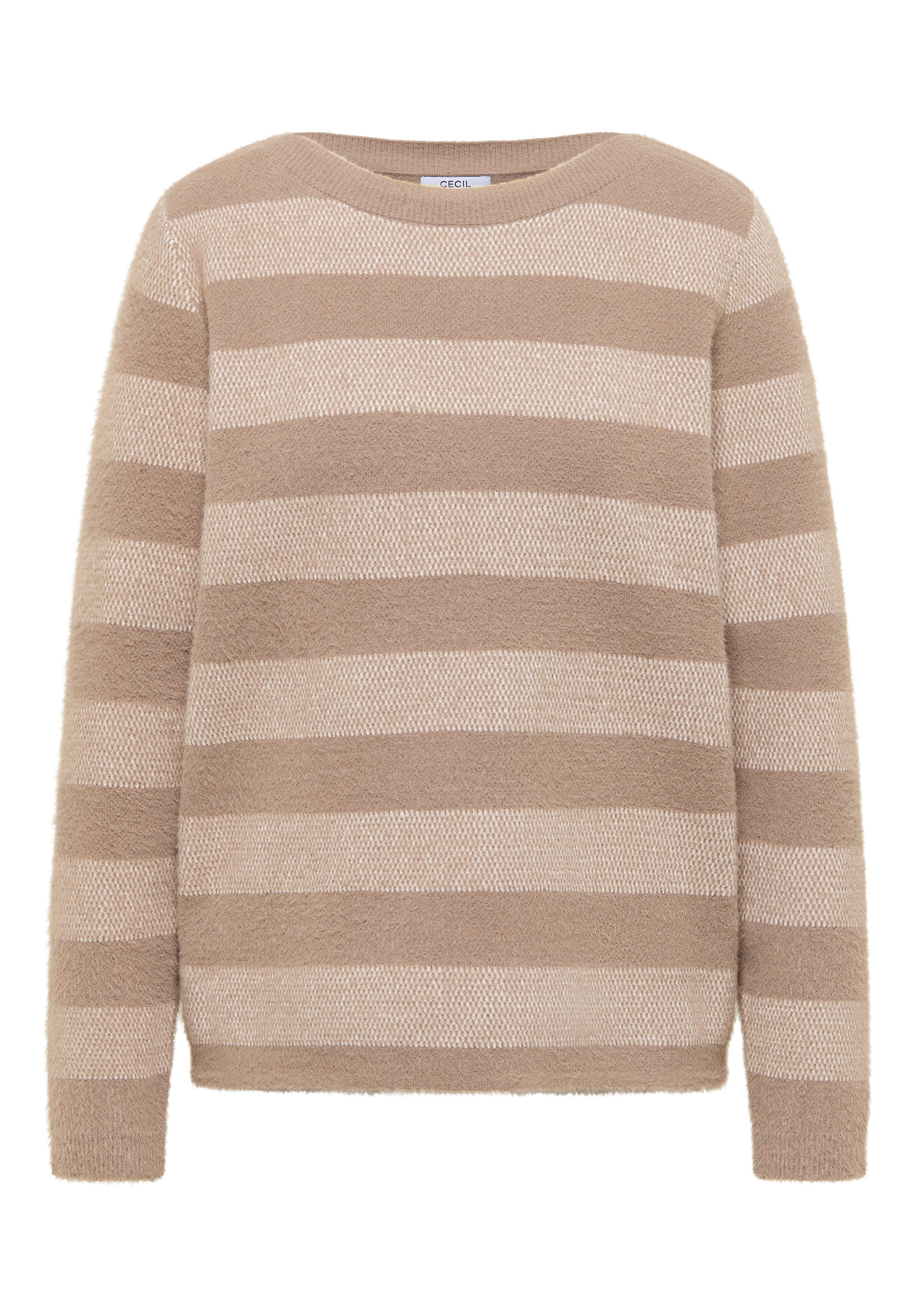 Cecil Rundhalspullover mit Streifenmuster