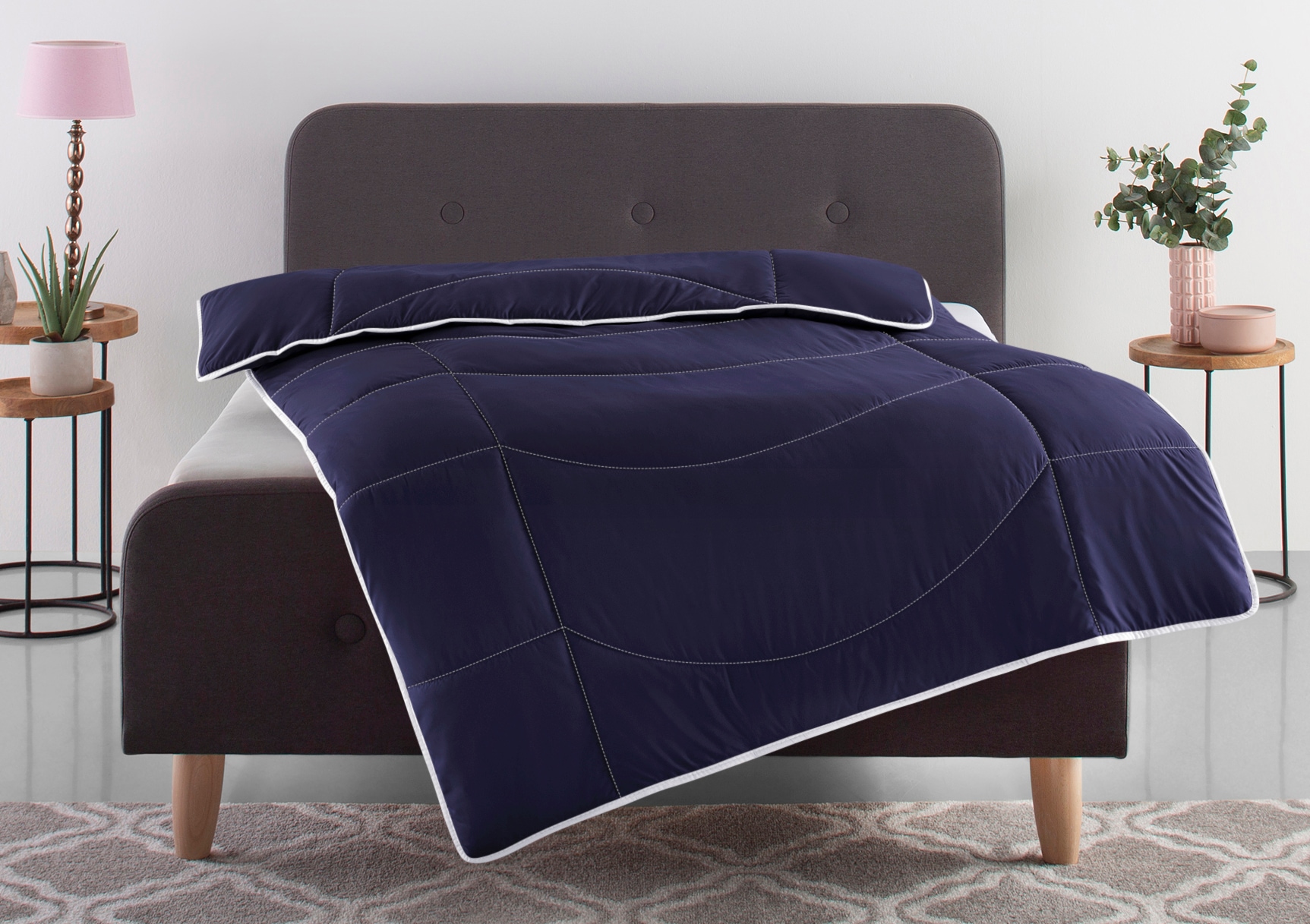 my home Microfaserbettdecke "Microlux, Bettdecke 135x200 cm, 155x220 cm, 20 günstig online kaufen