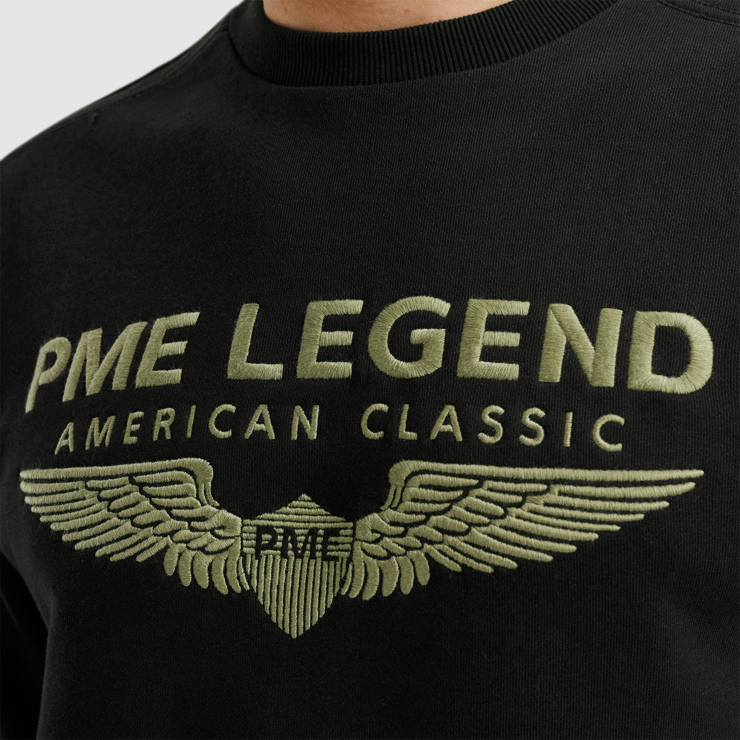 PME LEGEND Sweatshirt »Crewneck soft terry with logo«, mit Logo Stickerei