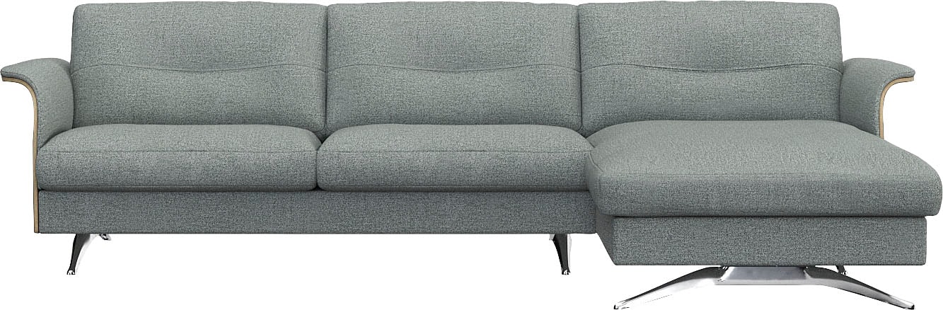 FLEXLUX Ecksofa "Glow bequem und komfortabel durch hochwertigen Sitzaufbau, günstig online kaufen