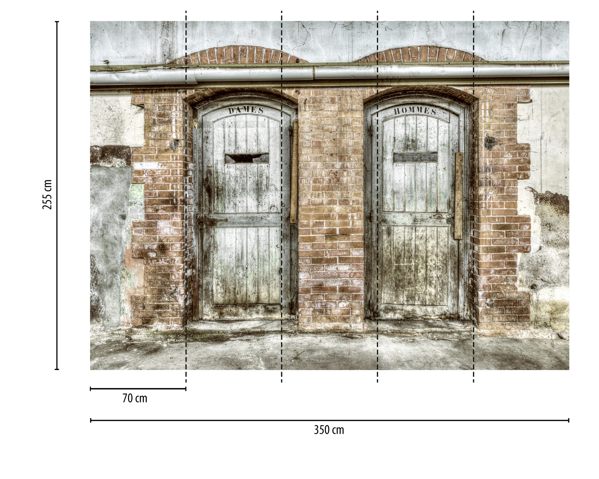 A.S. Création Vliestapete »Vintagetapete alte Türen Grau Braun Retro« matt strukturiert