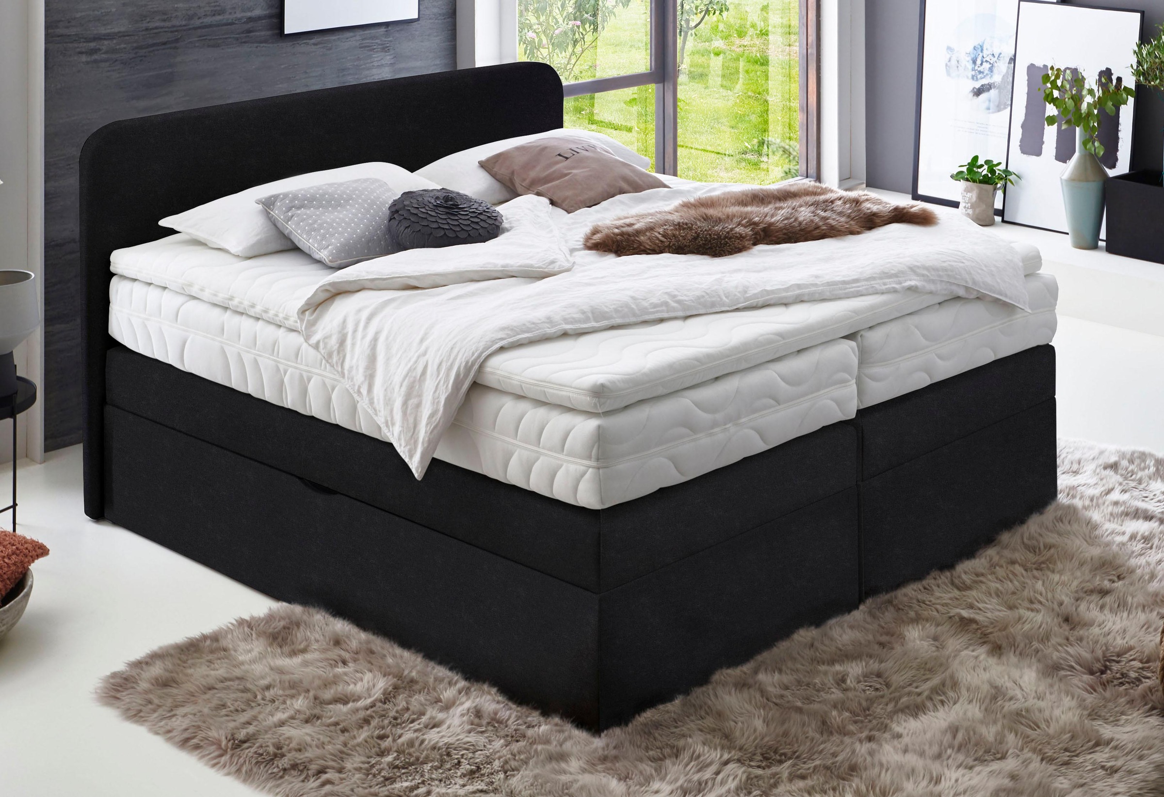 Westfalia Schlafkomfort Boxspringbett wahlweise mit Bettkasten günstig online kaufen