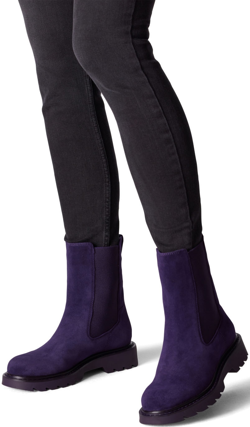 Tamaris Chelseaboots, Blockabsatz, Stiefelette, Businessschuh mit dezenten Ziernähten