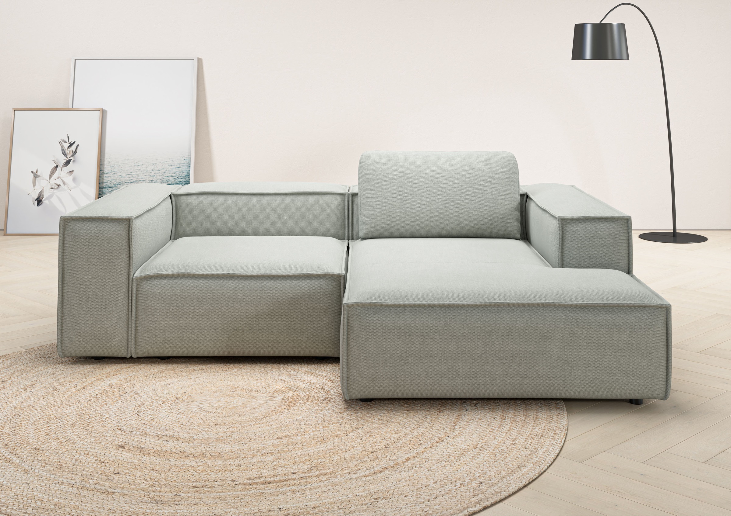 Places of Style Ecksofa "Watertown, kompakte L-Form, 246 cm breite für klei günstig online kaufen