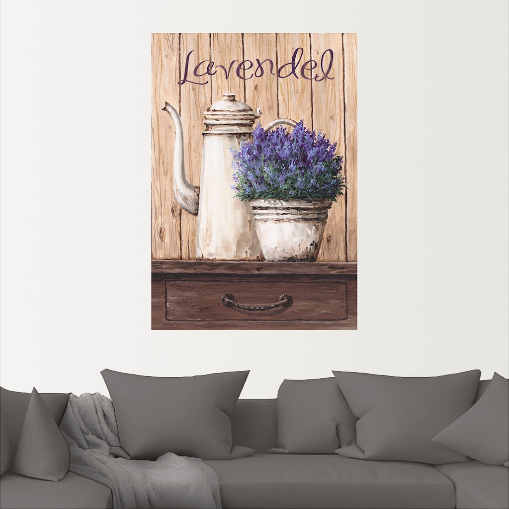 Artland Wandbild »Lavendel«, Vasen & Töpfe, (1 St.)