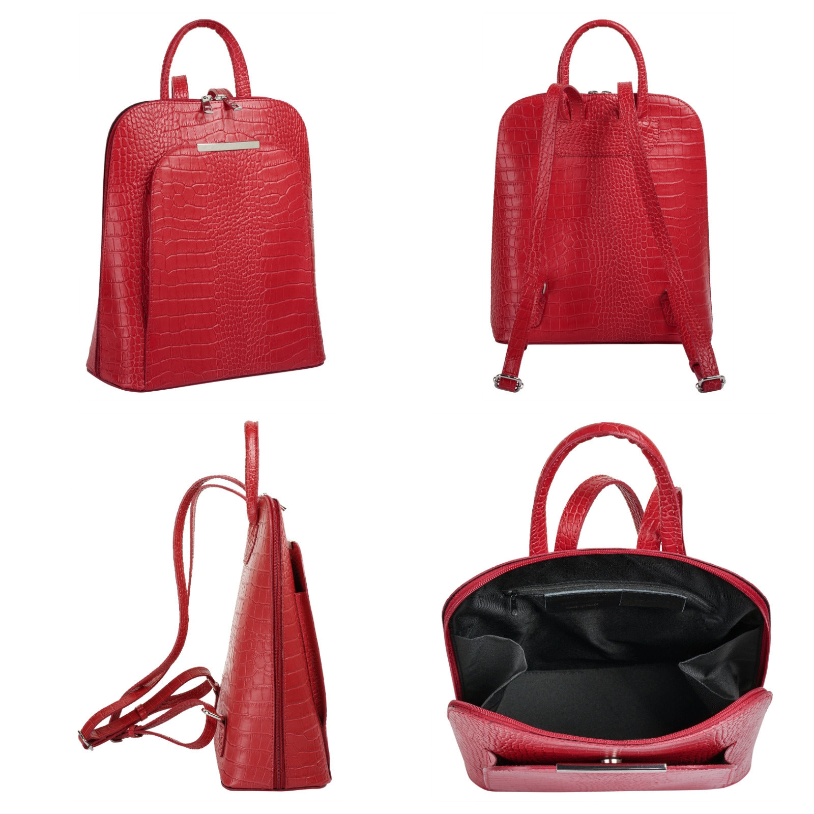 Cluty Cityrucksack, echt Leder, Made in Italy