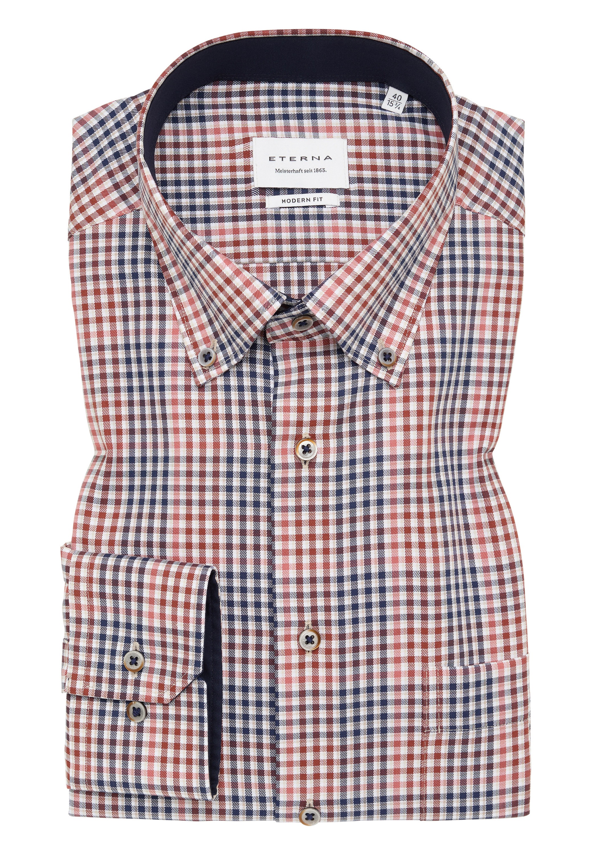 Eterna Langarmhemd »MODERN FIT«, NON IRON (bügelfrei)