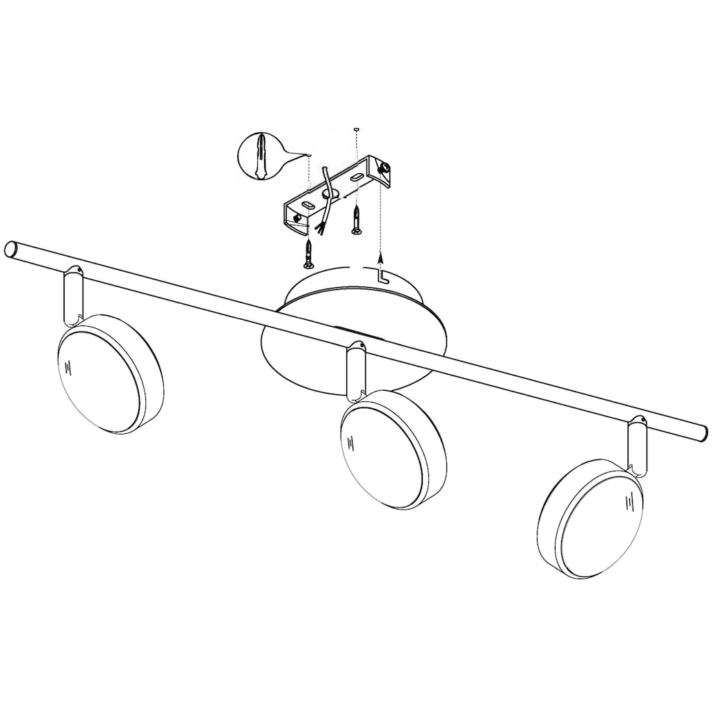 EGLO LED Deckenleuchte »SALTO«, 3 flammig-flammig