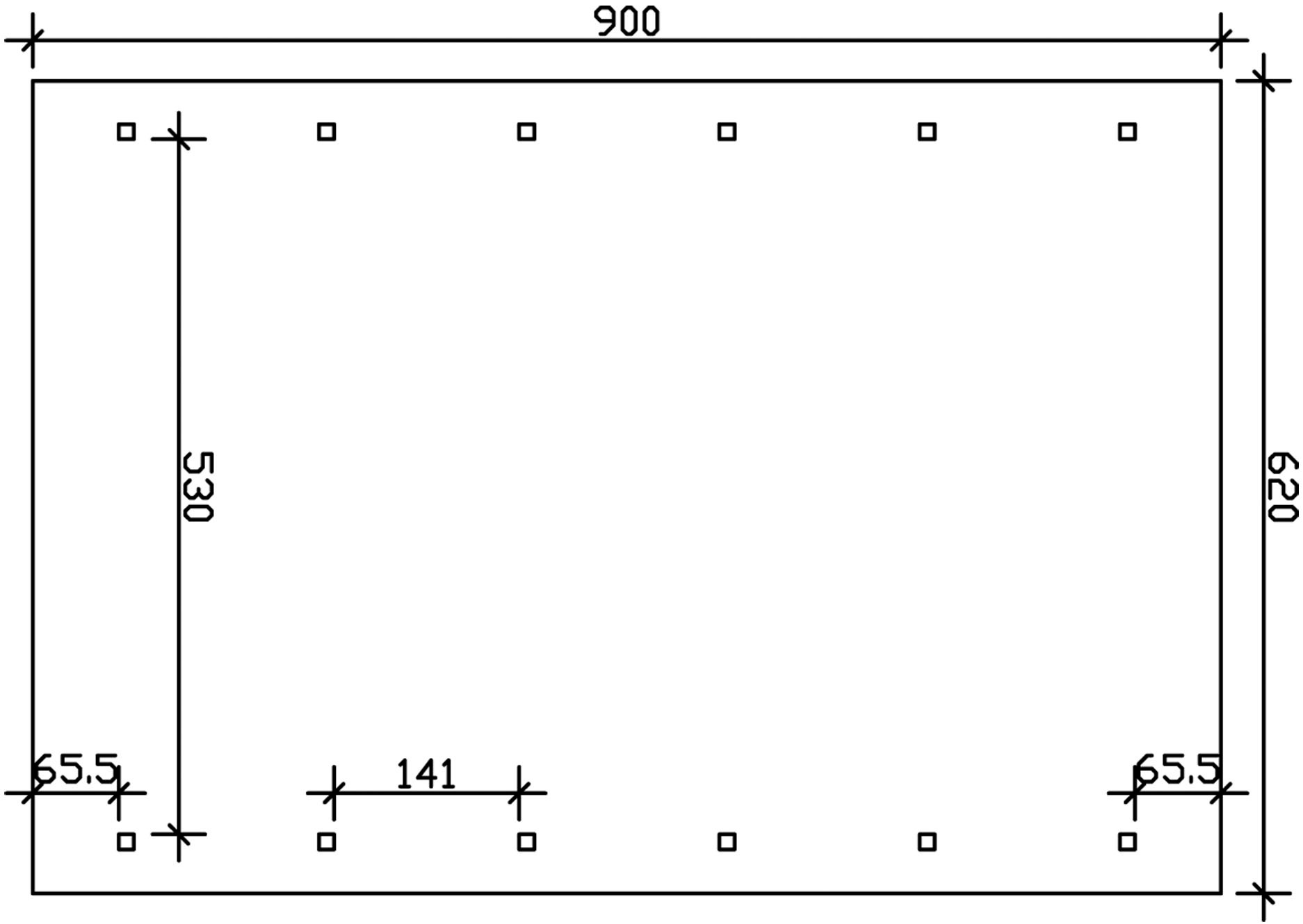 Skanholz Doppelcarport »Wallgau« 530 cm Grün mit Dachlattung