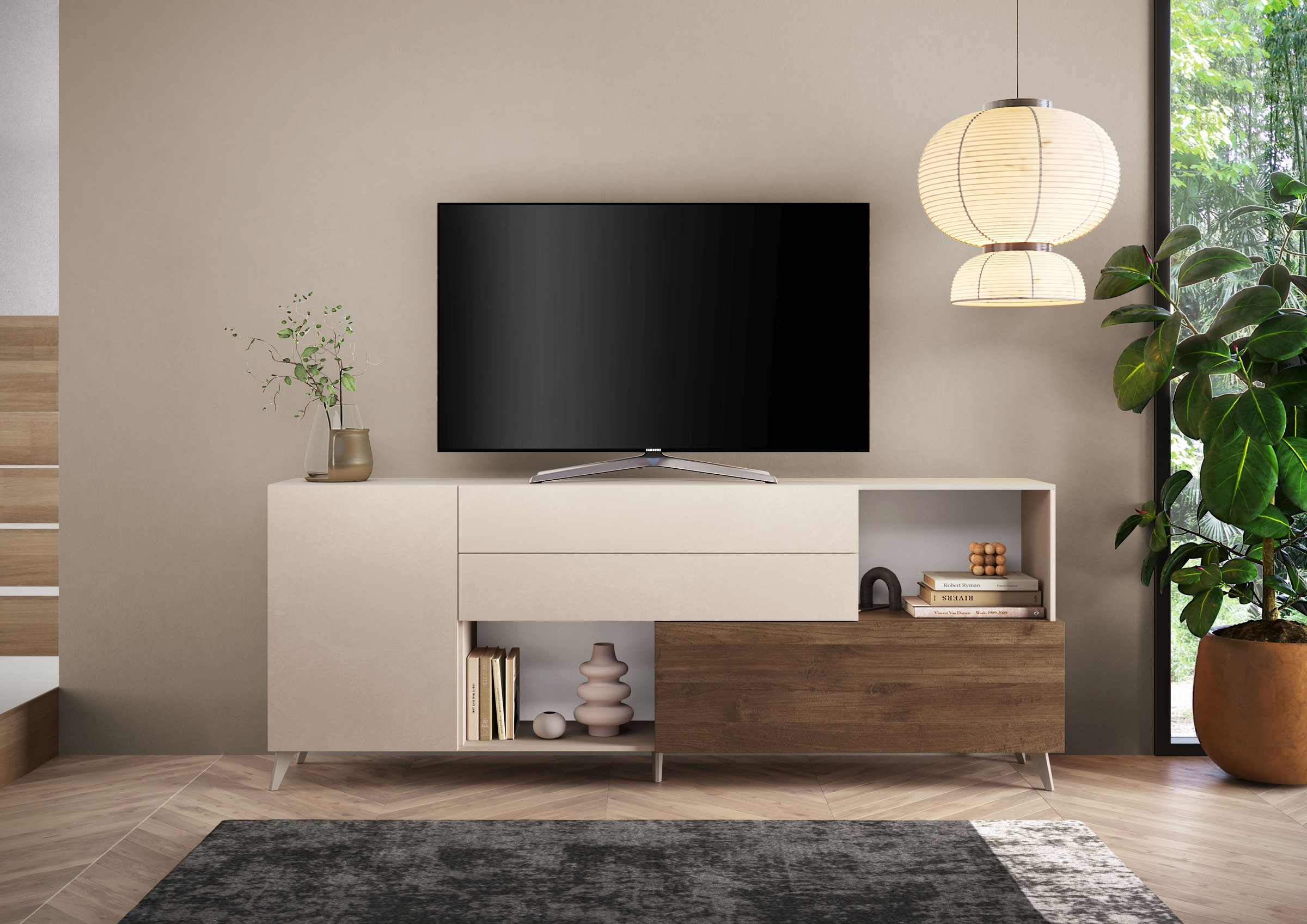 INOSIGN Sideboard "Monaco Breite 241 cm, Anrichte mit 1 Tür, 1 Klappe u. 2 günstig online kaufen