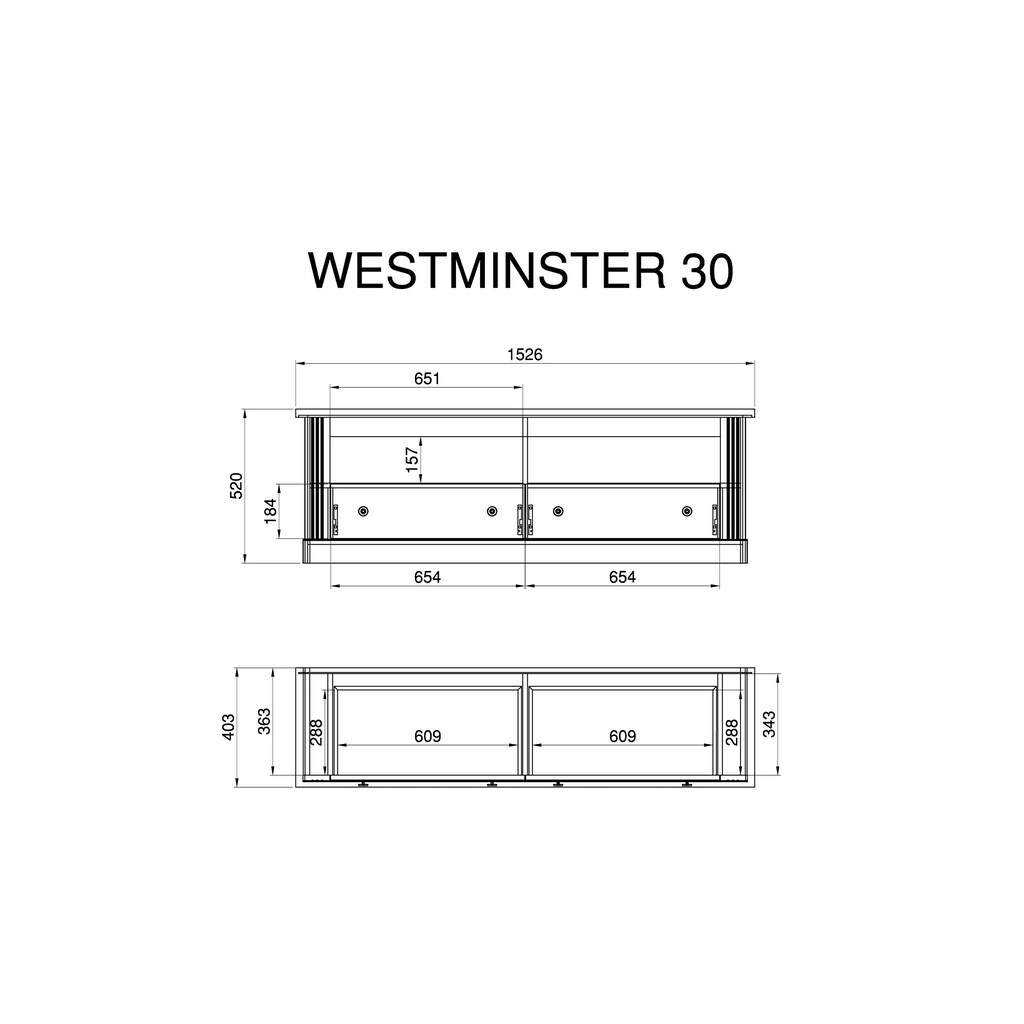 Home affaire Wohnwand »Westminster«, (Set, 3 St.), im romantischen Landhausstil