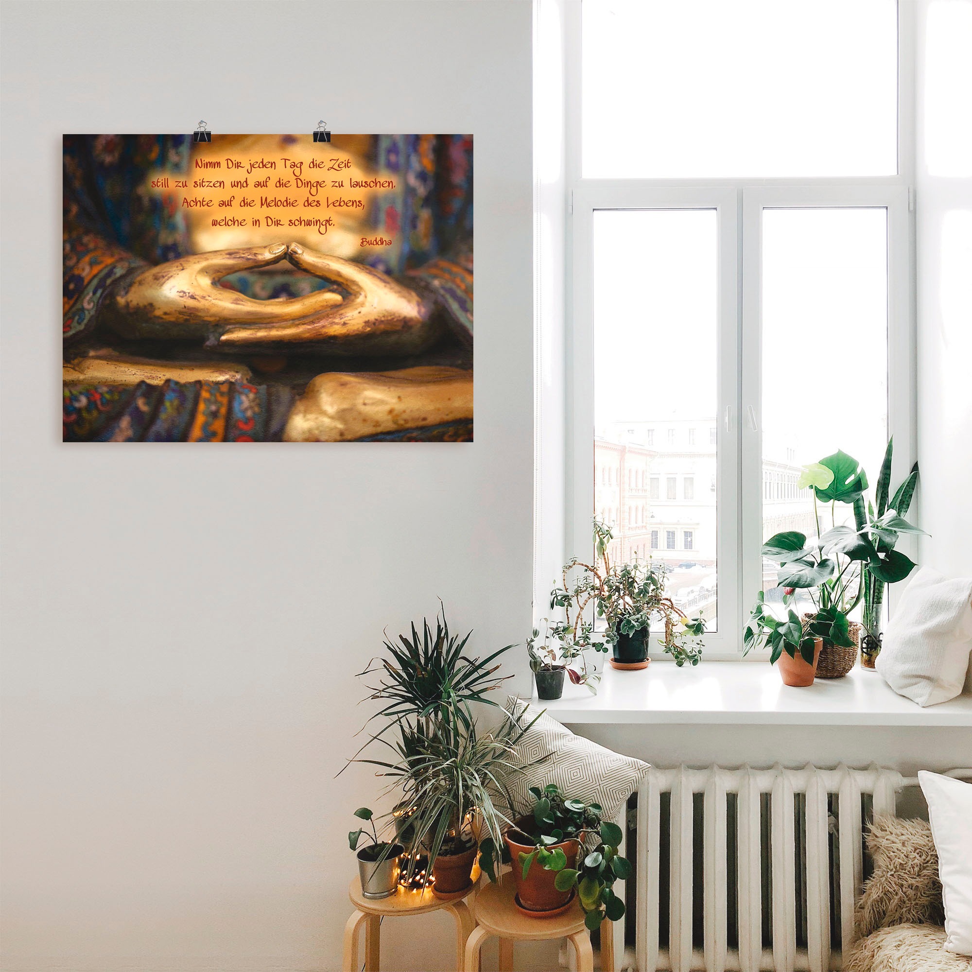 Artland Wandbild "Weisheit", Religion, (1 St.), als Leinwandbild, Poster, W günstig online kaufen