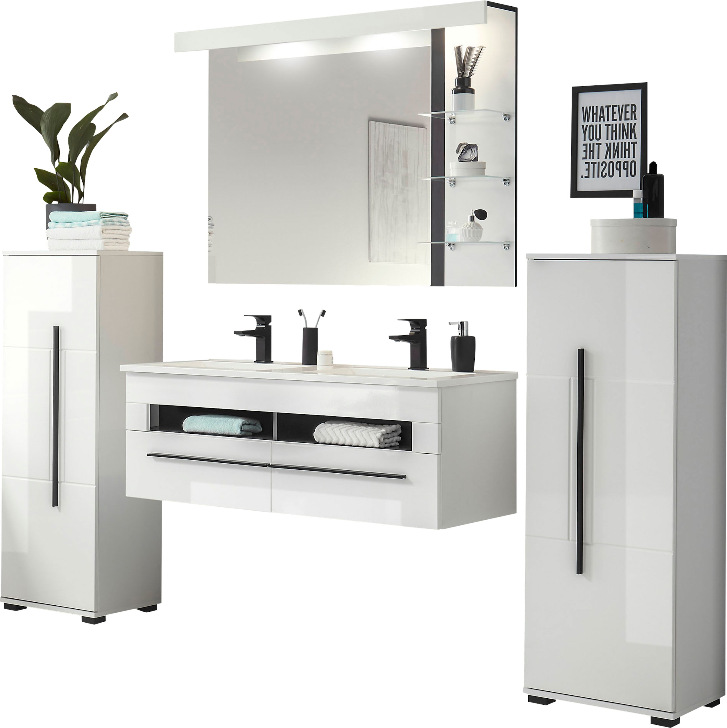 INOSIGN Badmöbel-Set "Cantara, Bad im modernen Design, 4-teiliges Badezimme günstig online kaufen