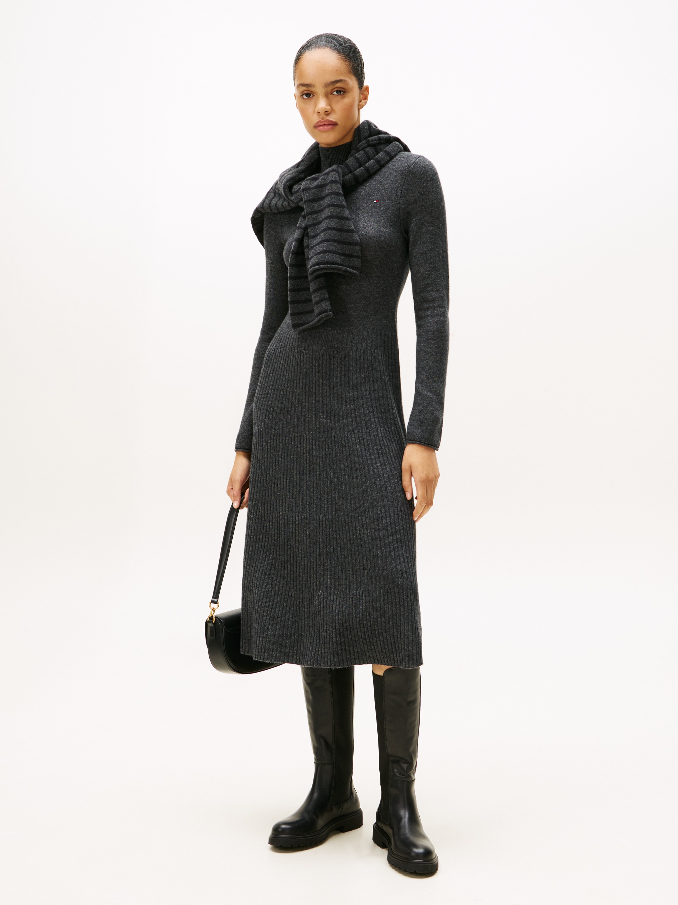 Tommy Hilfiger Strickkleid "SOFT WOOL LS MOCK-NK SWT DRESS", aus reiner Wol günstig online kaufen