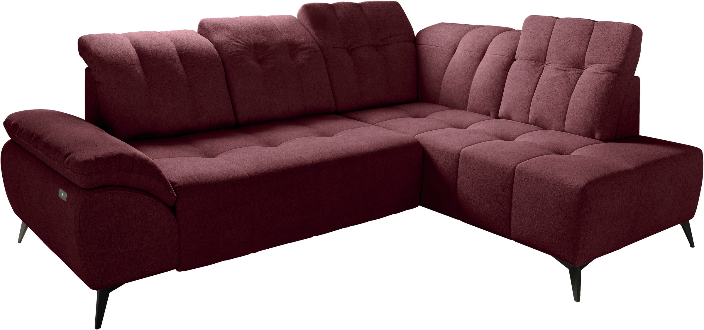 Ecksofa HOME AFFAIRE "Fiore", bordeaux, B:272cm, 100% Polyester, Sofas, Ecksofa 2