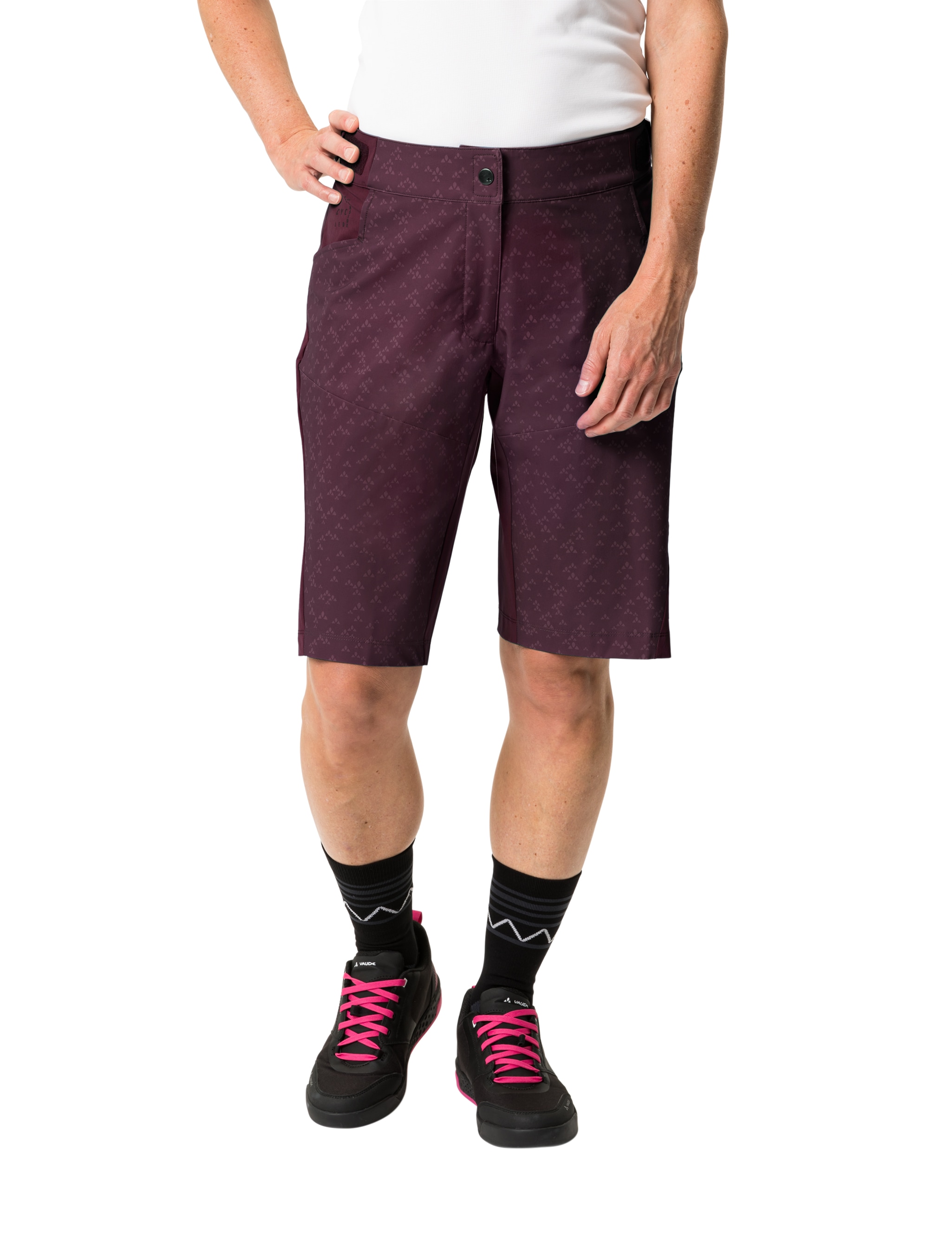 VAUDE "Wo Ledro Print Shorts" für Radsport, sportlicher Stil, schnell trocknendes Material