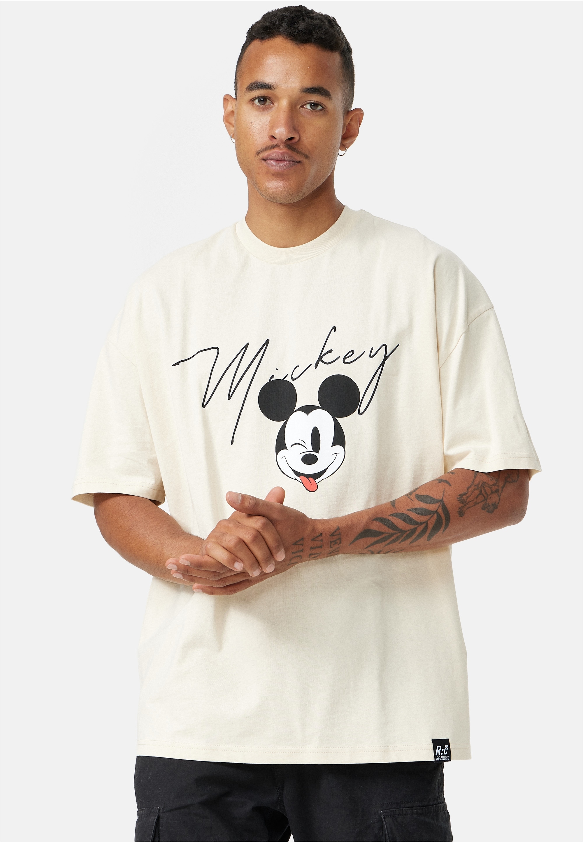 Recovered T-Shirt "Disney Mickey Signature", mit coolem Mickey Mouse-Print günstig online kaufen