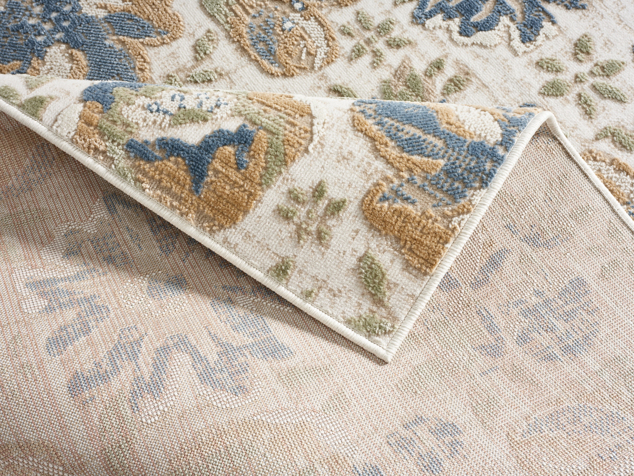 OTTO home »Ellodie, Hoch-Tief-Struktur« rechteckig 7 mm Höhe Blumen, Floral, bunt, Wohnzimmer, Schlafzimmer, Esszimmer