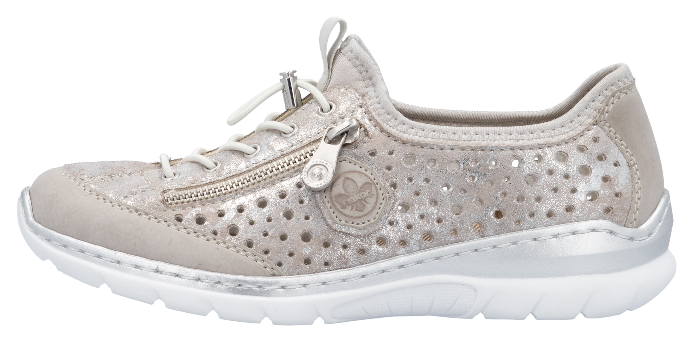 Rieker Slip-On Sneaker, Schlupfschuh, Freizeitschuh, Halbschuh mit Schnellverschluss