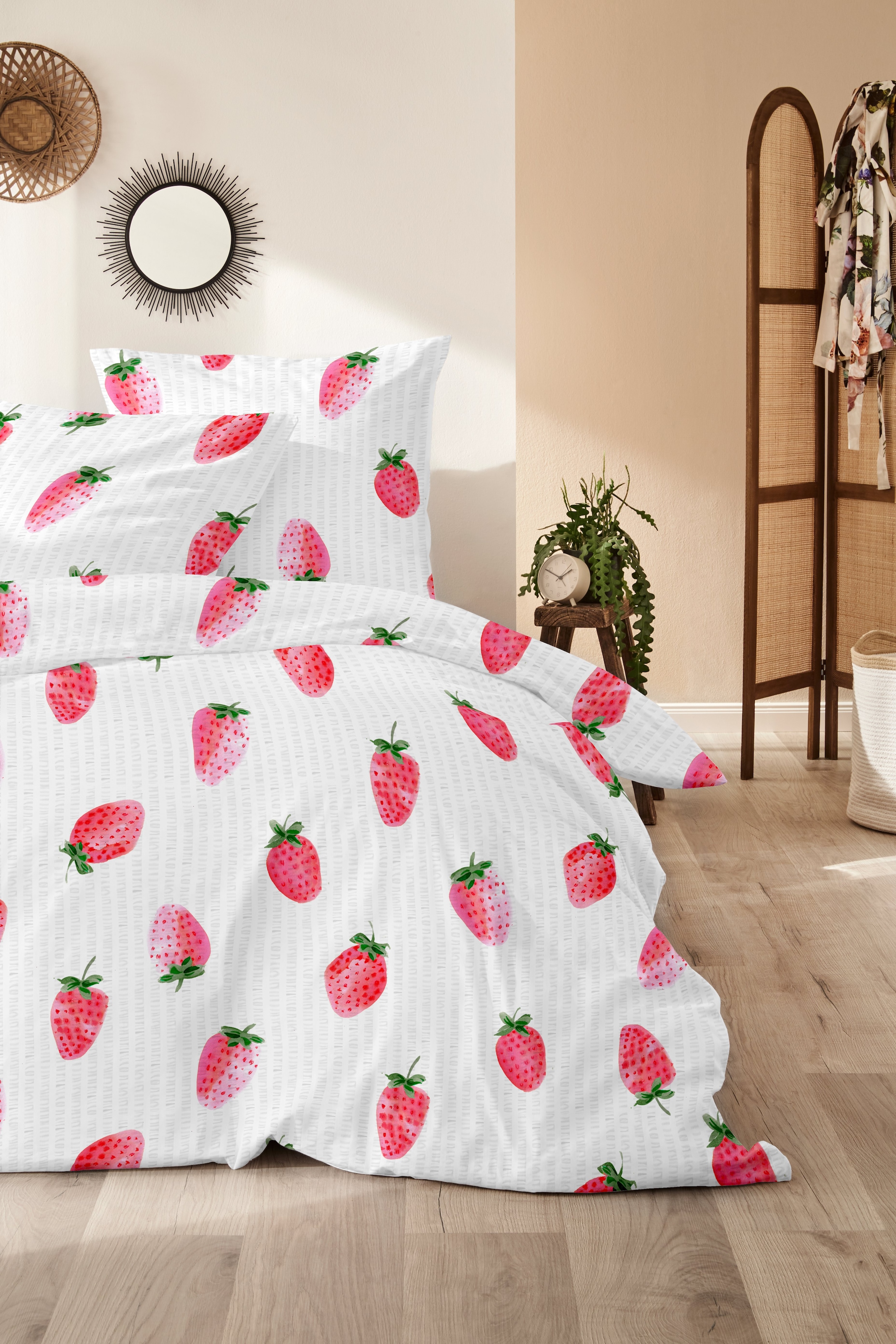 Primera Bettwäsche »Soft-Seersucker-Bettwäsche Strawberry« 2