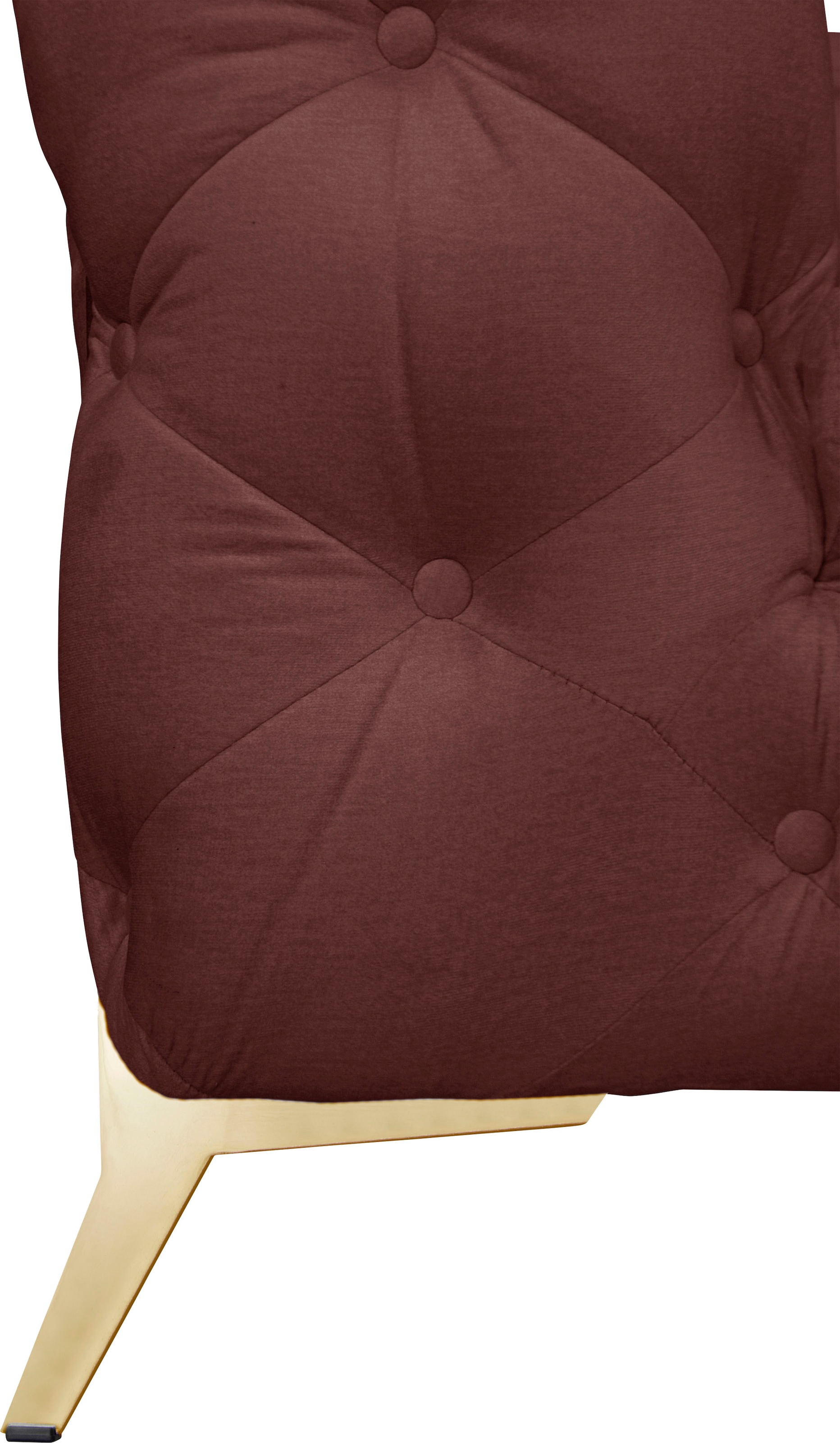 Leonique Chesterfield-Sofa »Amaury L-Form«, großes Ecksofa, Chesterfield-Optik, Breite 323 cm, Fußfarbe wählbar