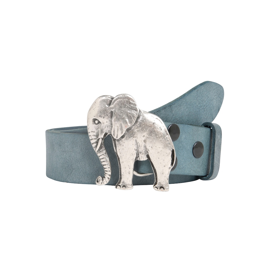 RETTUNGSRING by showroom 019° Ledergürtel, mit austauschbarer Schließe »Elefant«