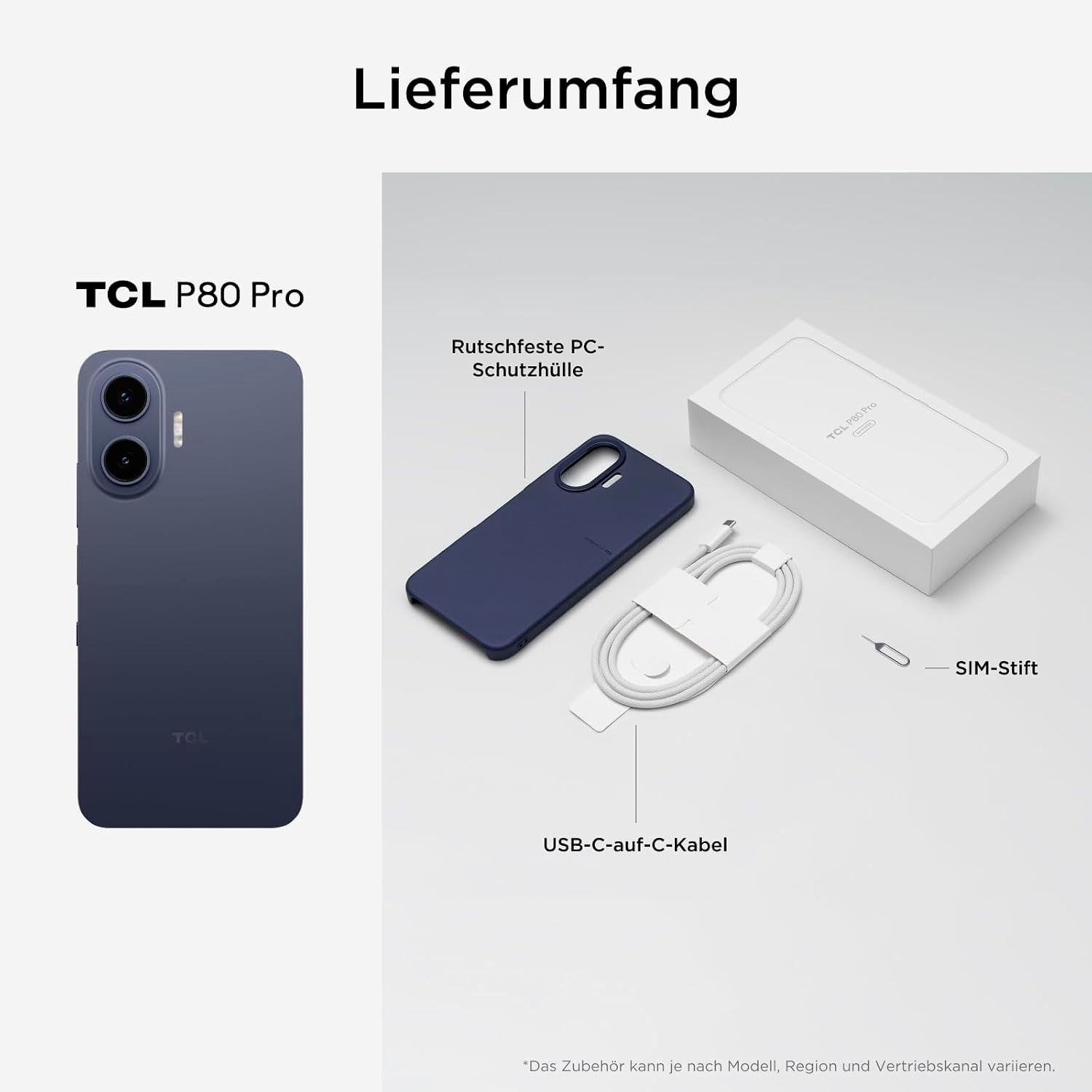 TCL Smartphone »P80 Pro 8+256GB« Midnight Blue NXTPAPER-Technologie