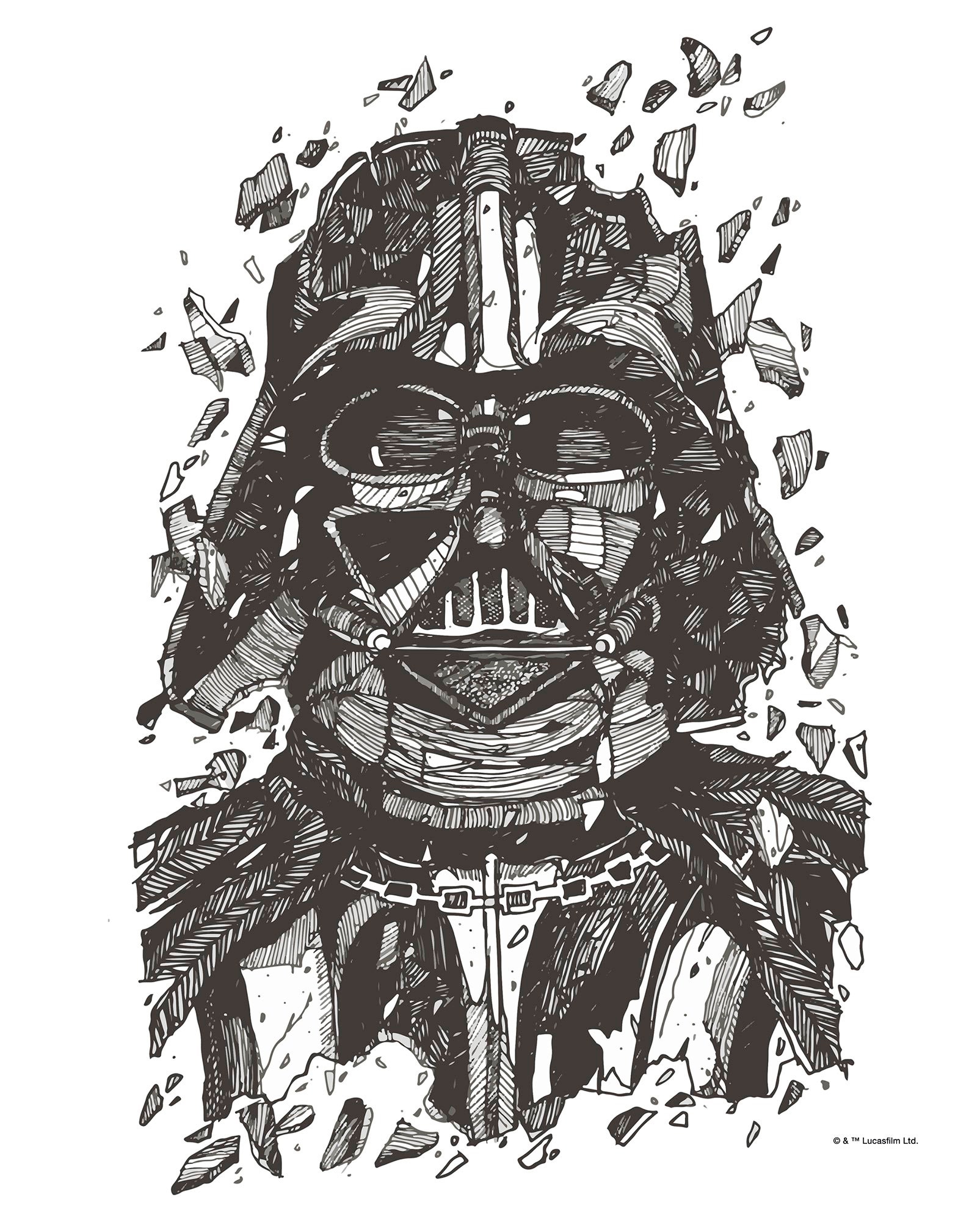 Komar Wandbild "Star Wars Darth Vader Drawing", (1 St.), Kinderzimmer, Schlafzimmer, Wohnzimmer