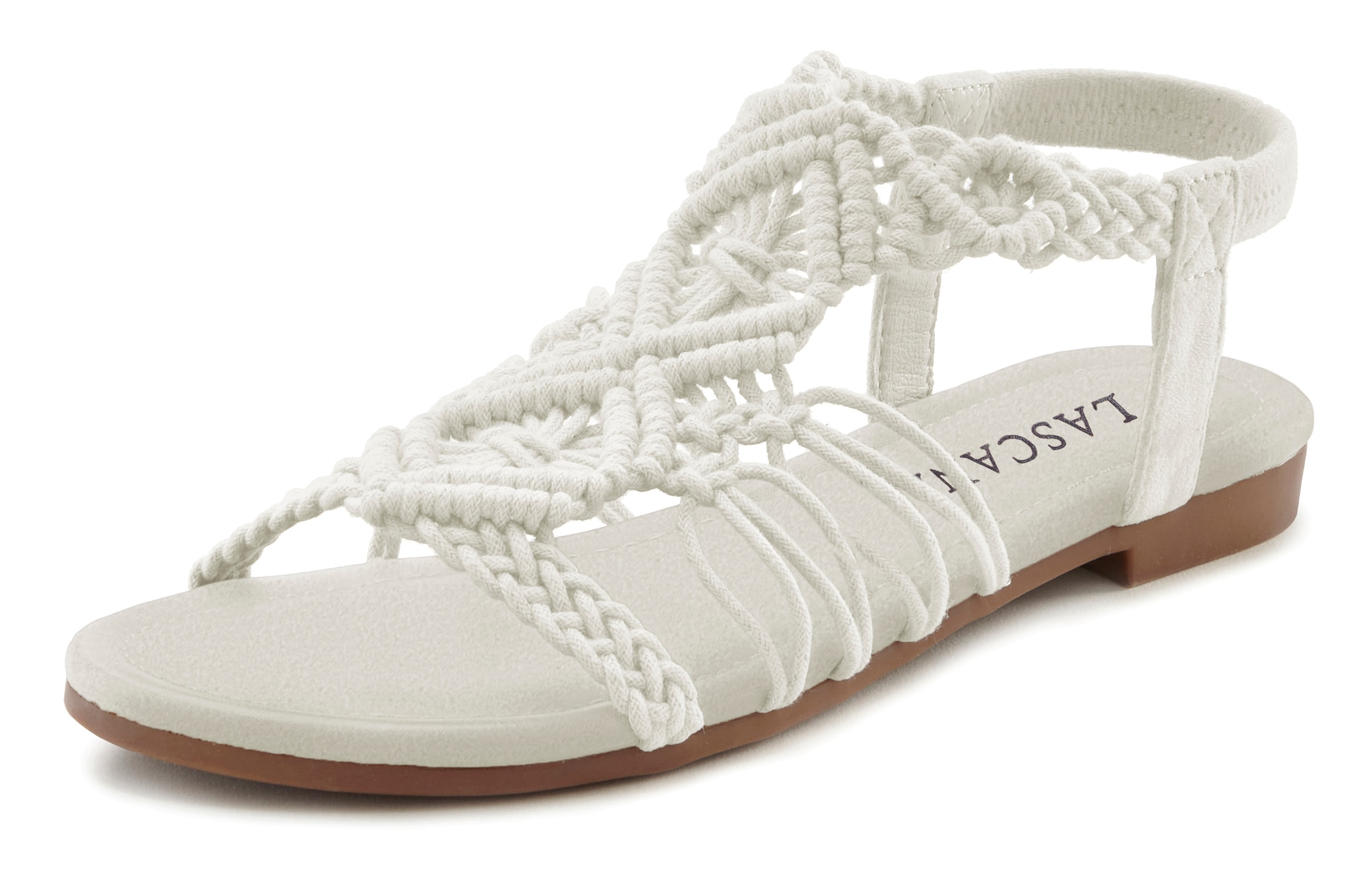 LASCANA Sandale »Sommerschuh«, Sandalette, Sommerschuh mit elastischem Riemchen VEGAN